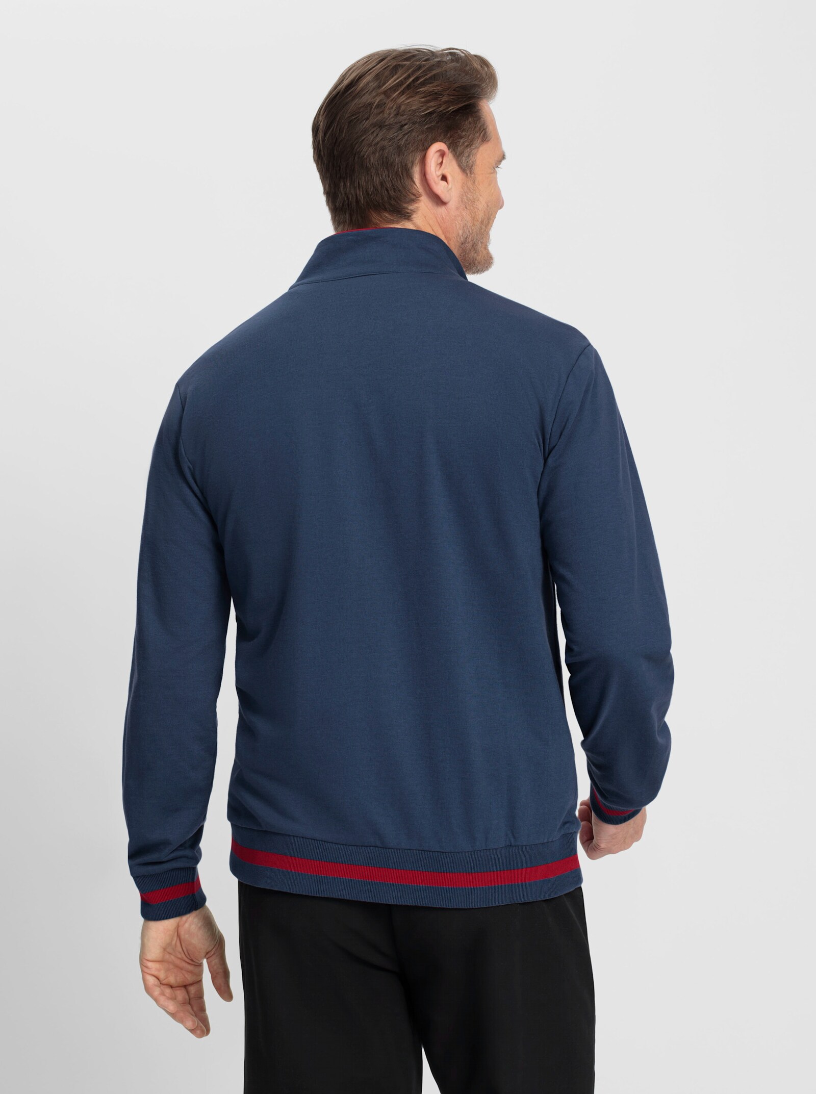 Catamaran Sports Sweatjack, vormvast en onderhoudsarm - donkerblauw/rood