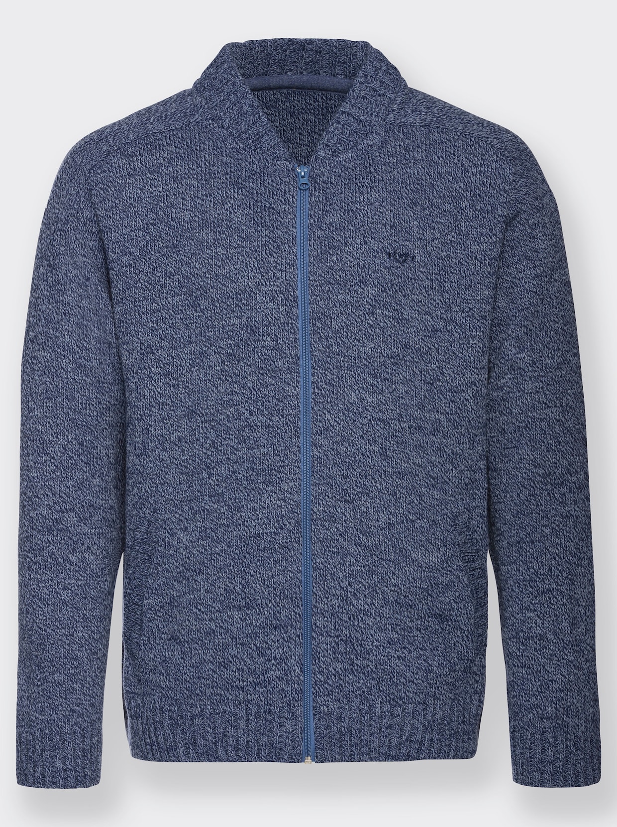 Marco Donati Strickjacke - blau-meliert