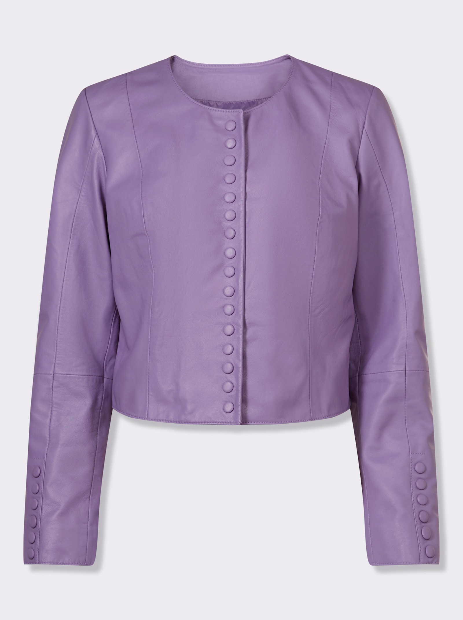 heine Veste en cuir d'agneau nappa - lavande