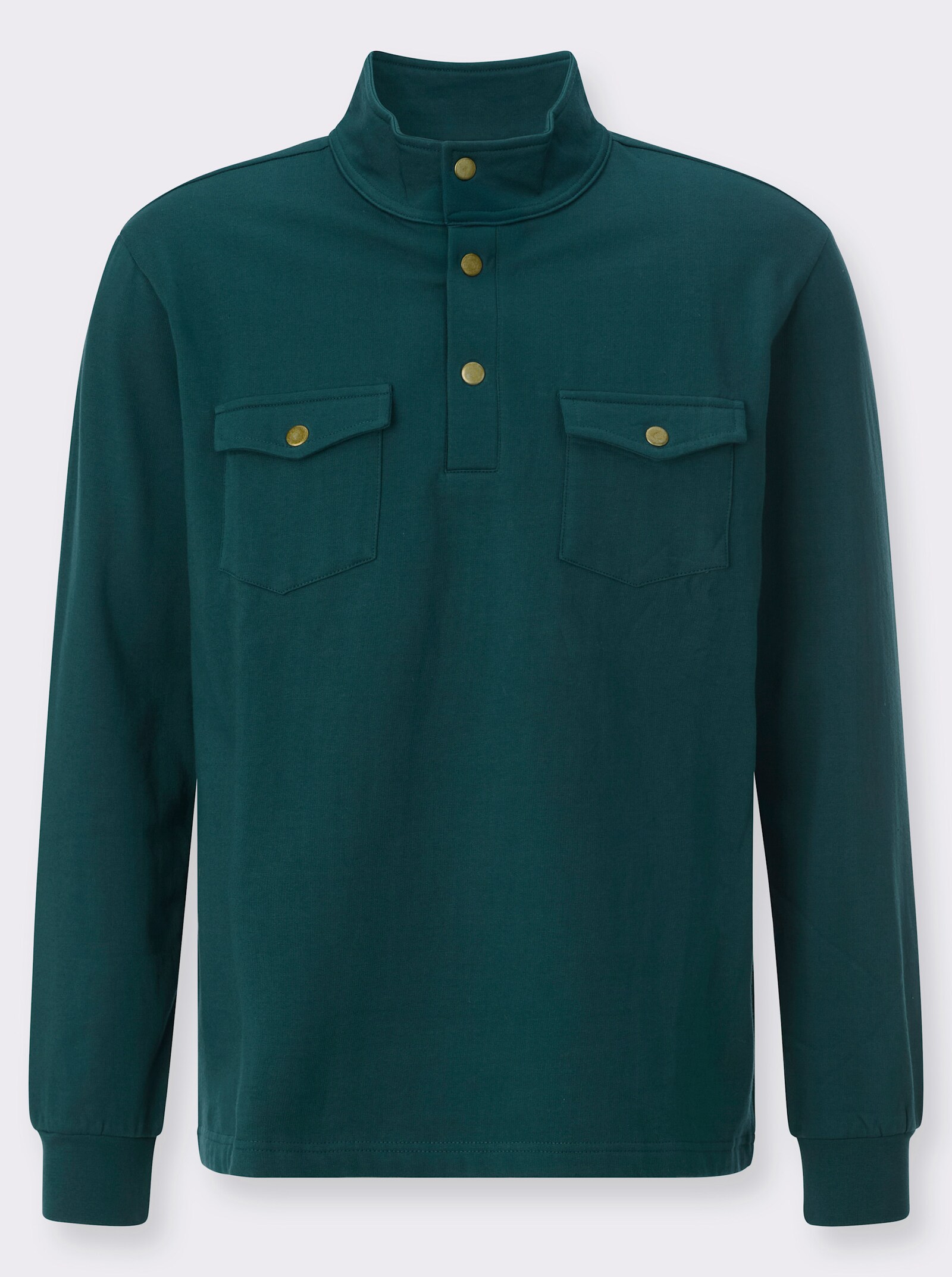 Sweatshirt mit Stehkragen - petrol