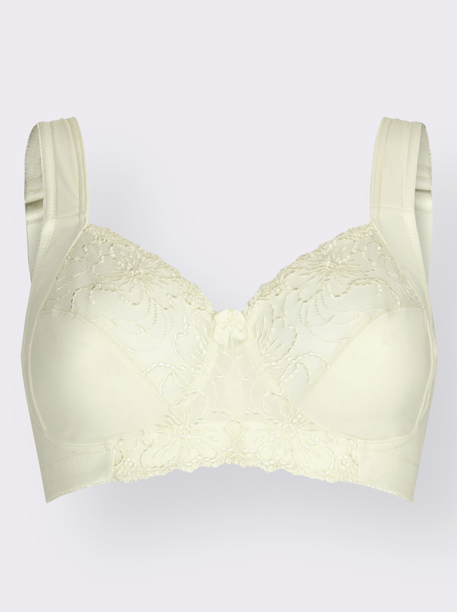 wäschepur BH ohne Bügel mit Tüllspitze - champagner