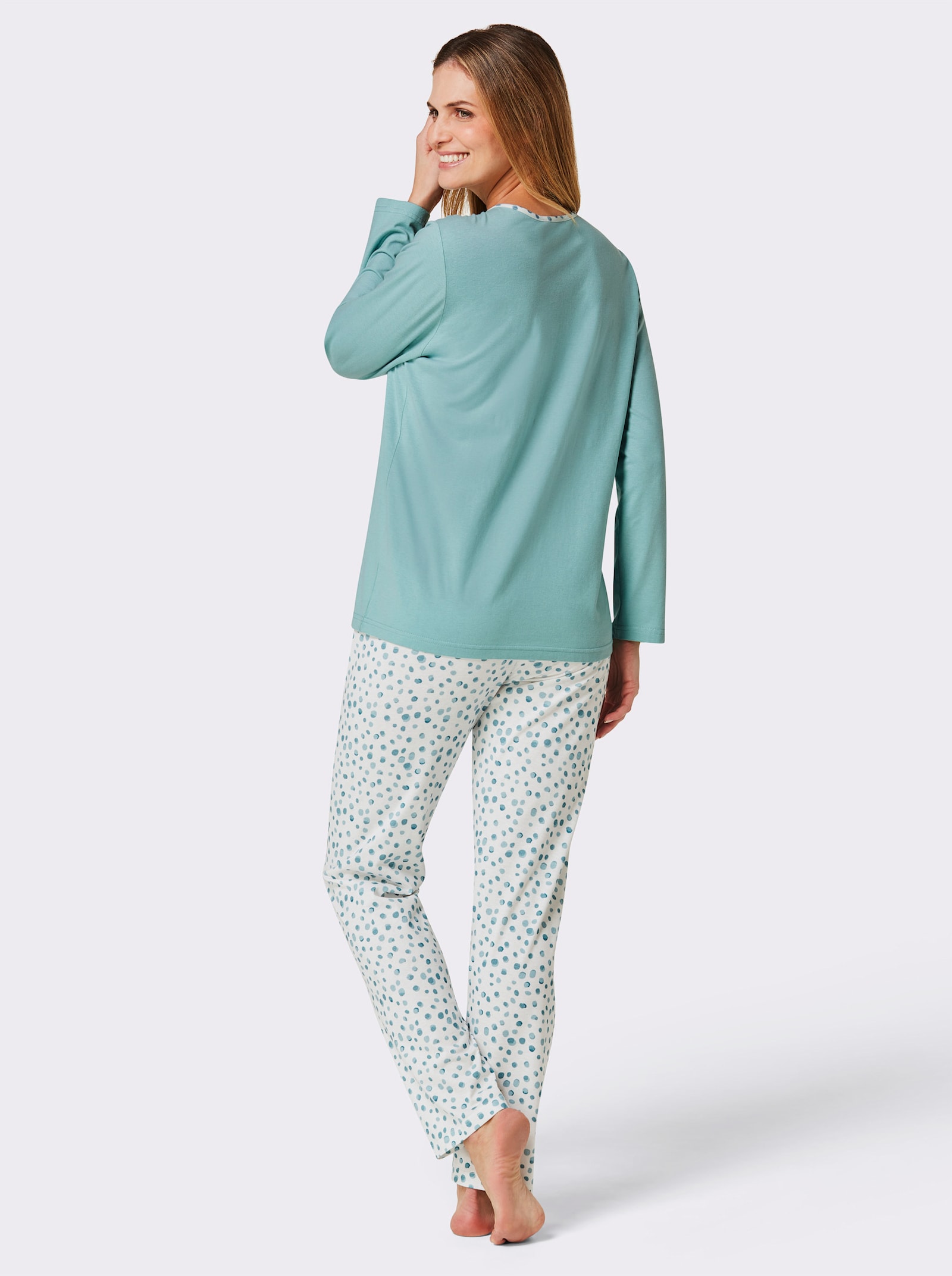 Ascafa Pyžama ke kombinování - mátová-potisk