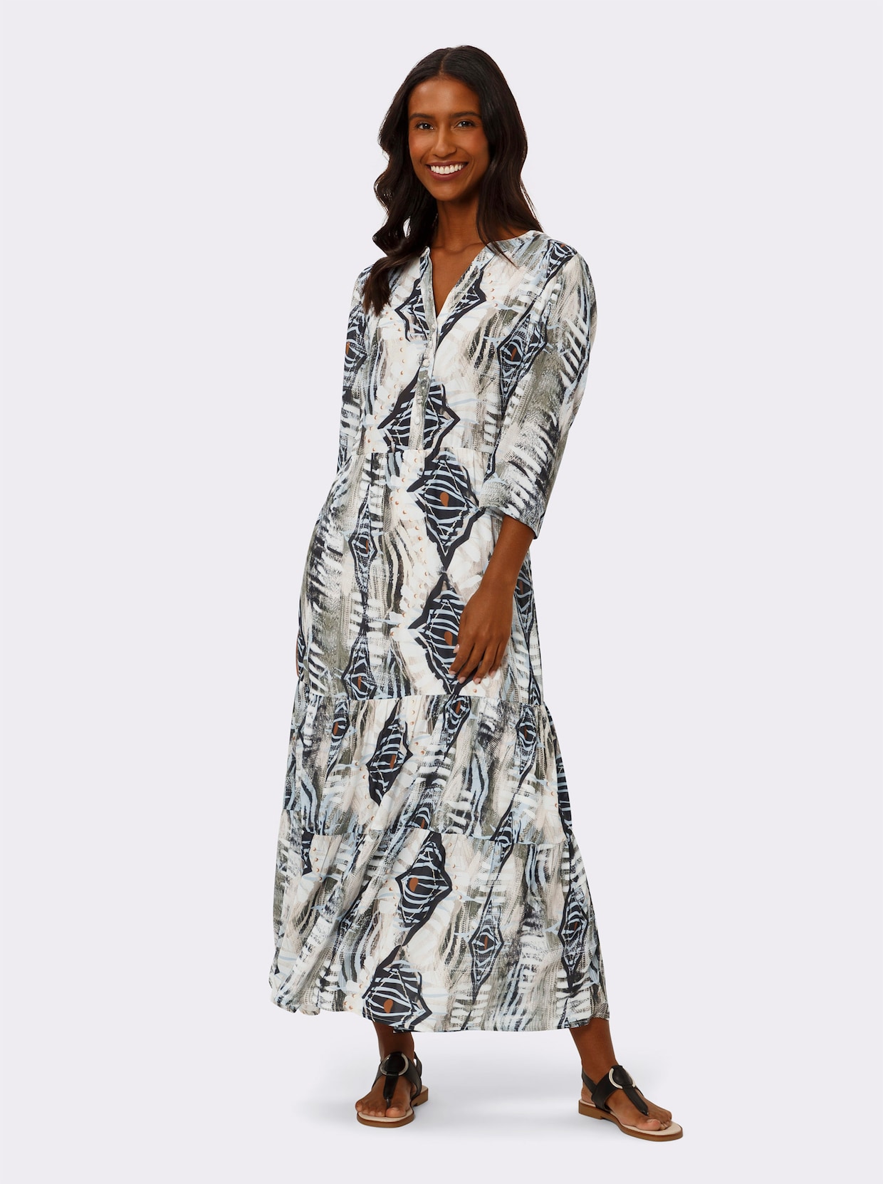 heine Robe de loisirs - sable-bleu clair imprimé