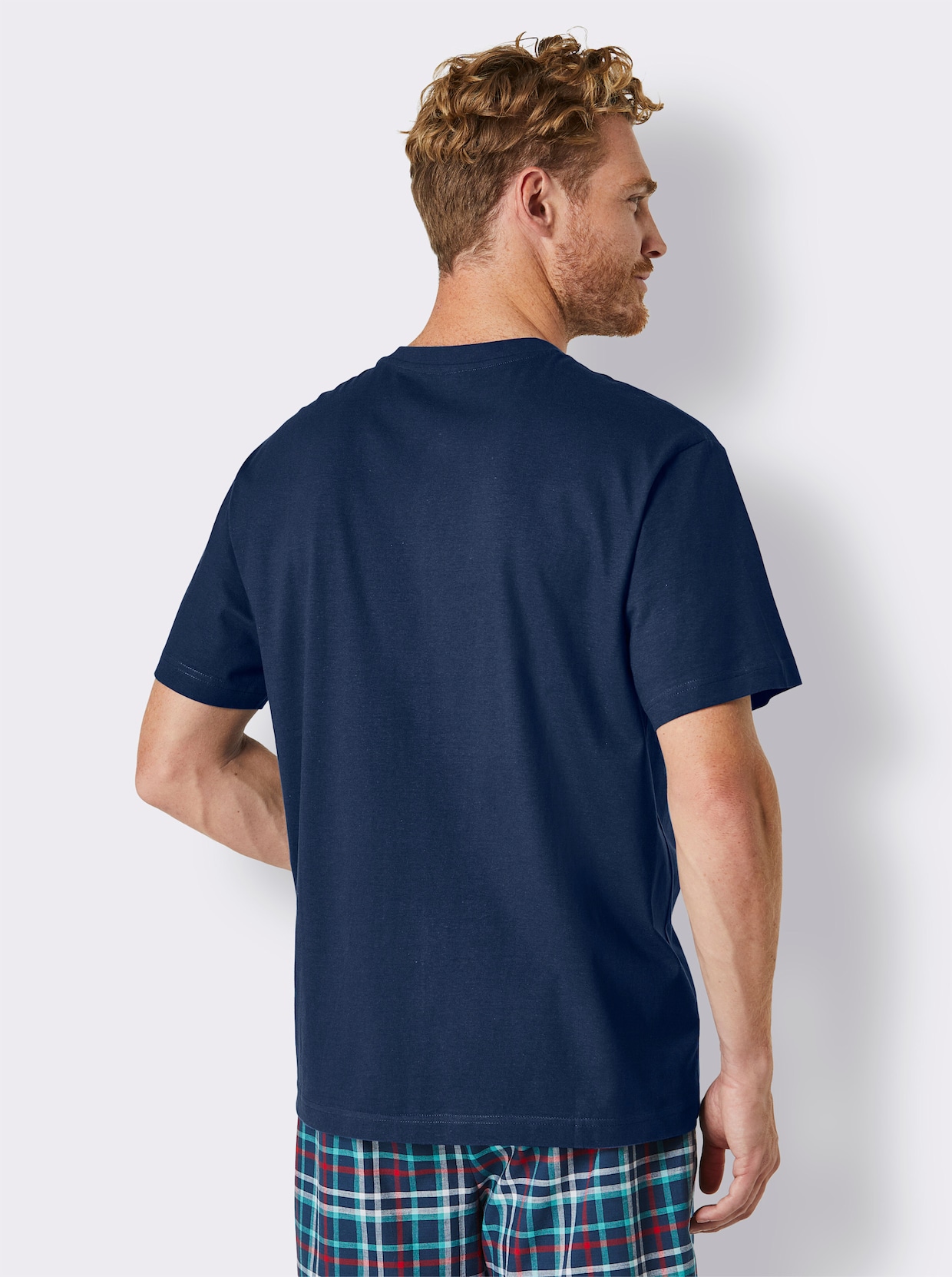 wäschepur men Schlafanzug-Shirt - dunkelblau