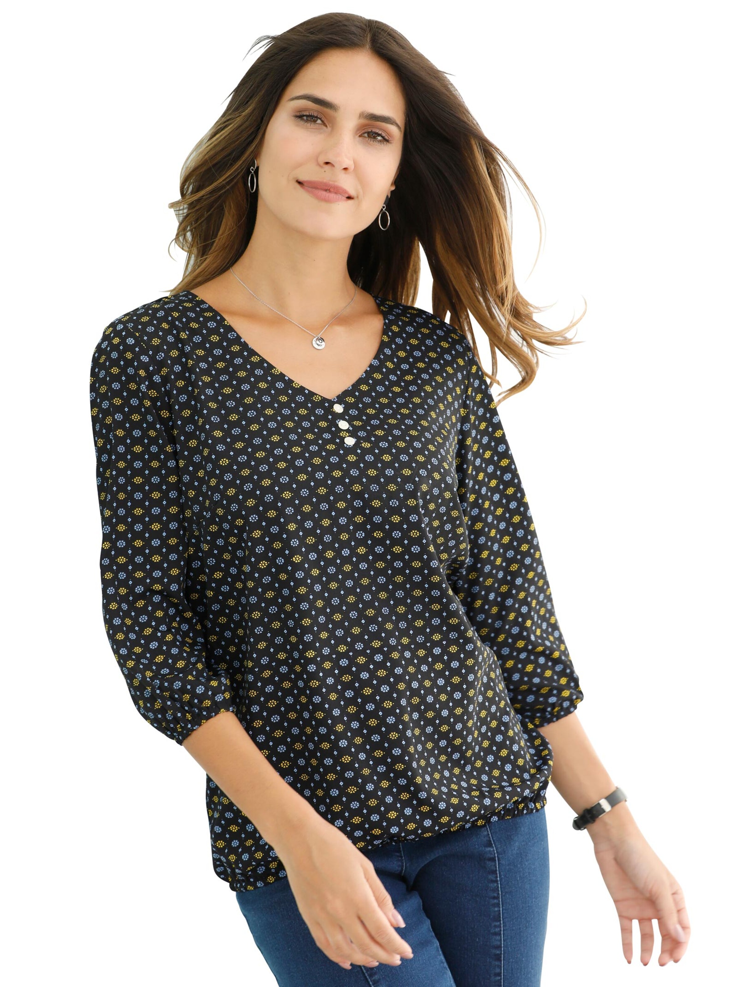 Tunika - marine-gemustert