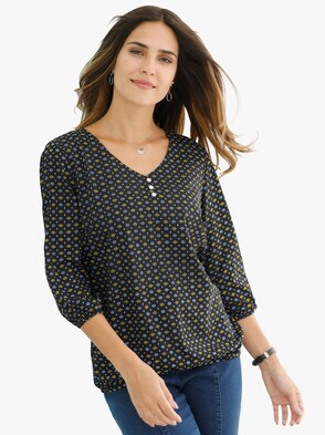 Tunika - marine-gemustert