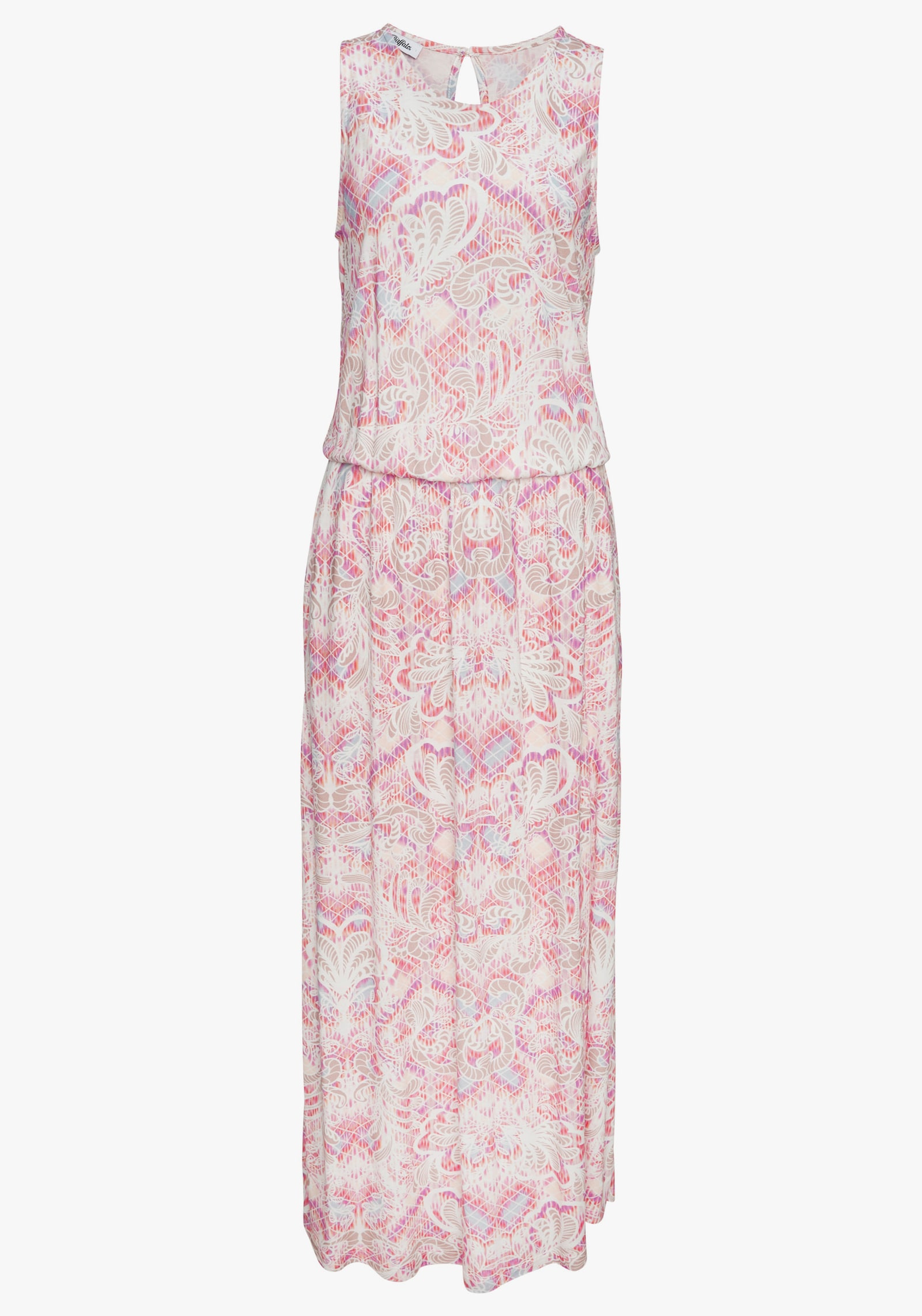 Buffalo Maxikleid - creme-pink bedruckt