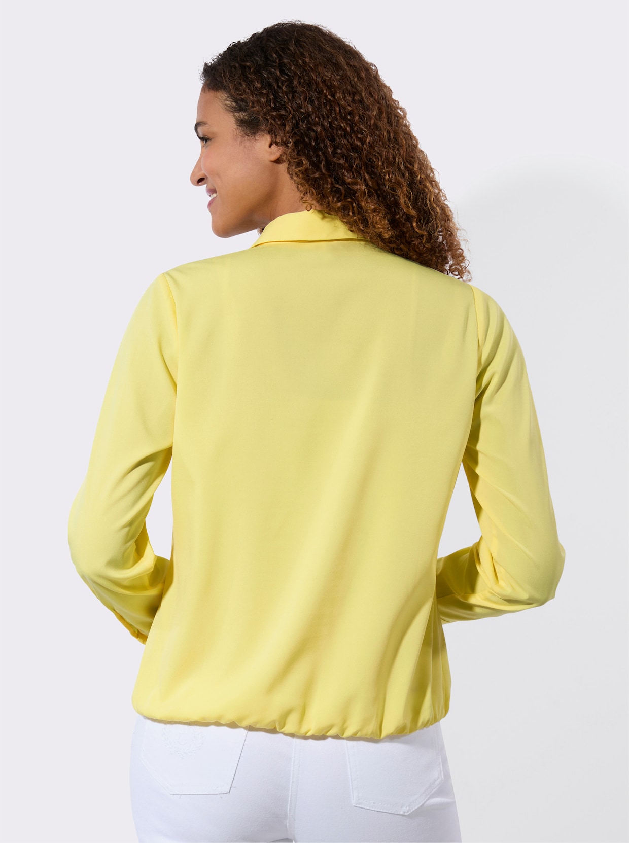 Schlupf-Bluse - zitrone