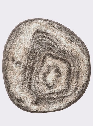 Grund Badematte - taupe-ecru-gemustert