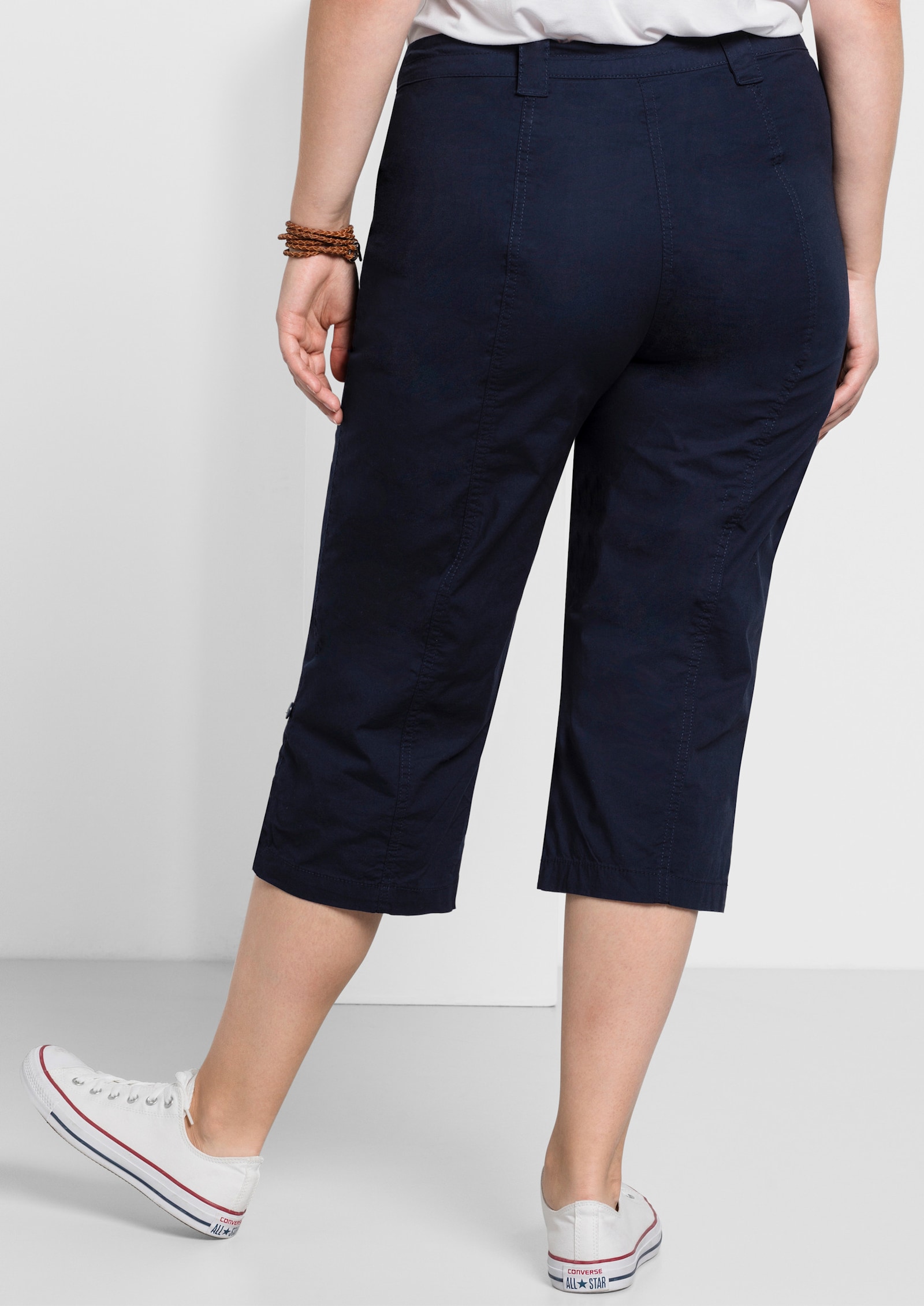 sheego Oprolbare 3/4-broek - marine