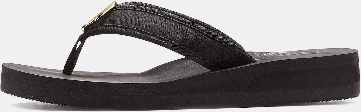 LASCANA Badslippers - zwart