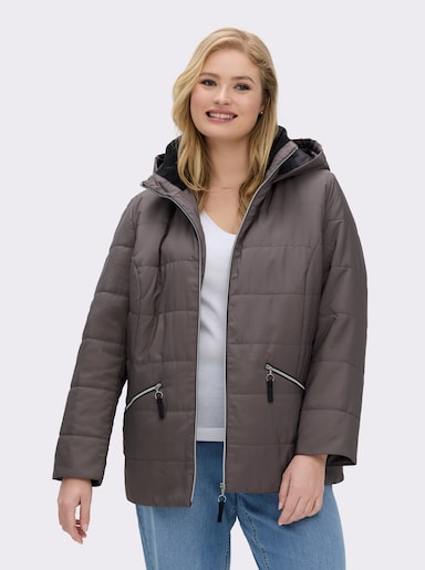 Steppjacke mit Wattierung, wärmend - taupe