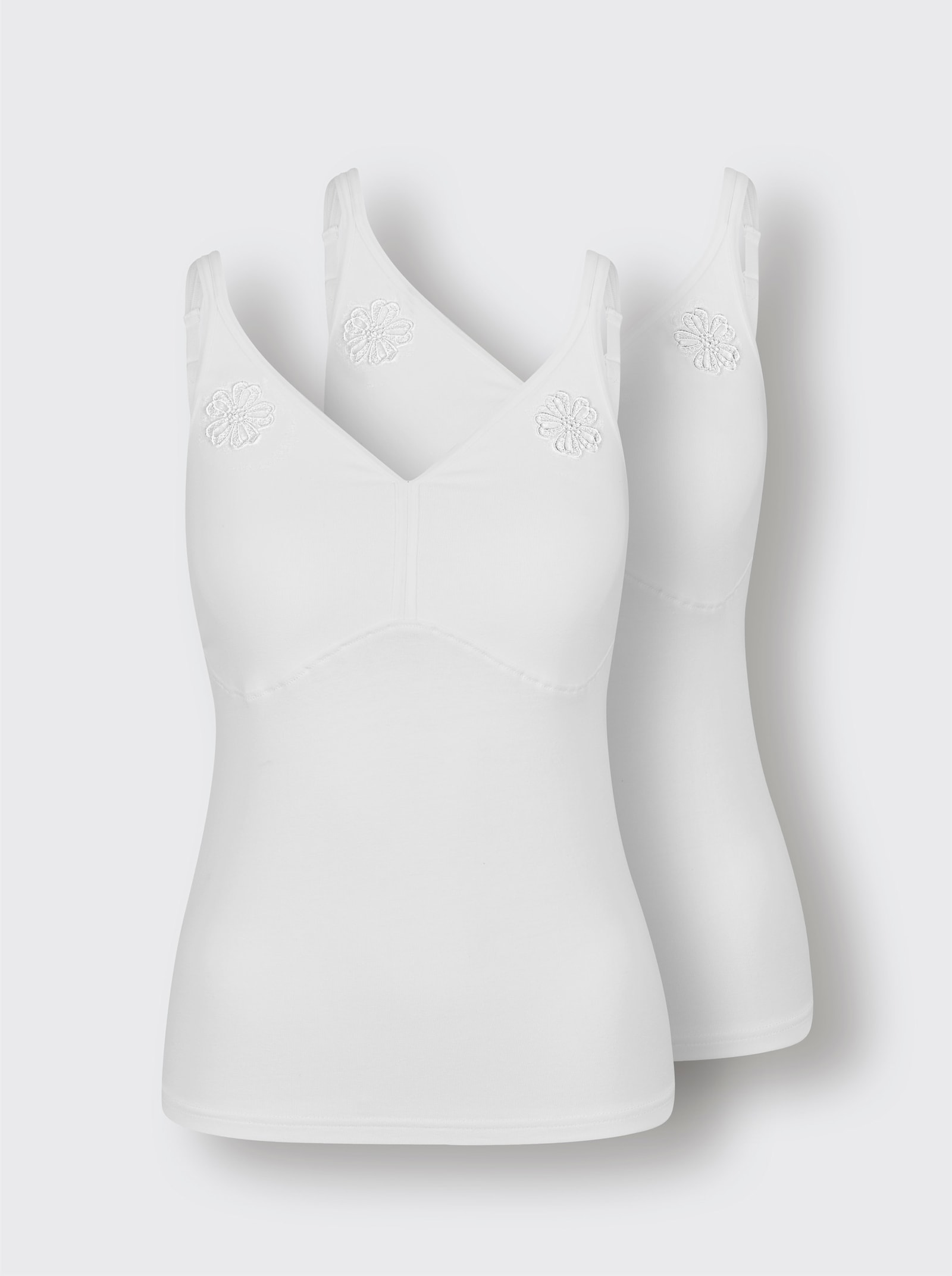 wäschepur BH-Hemd ohne Bügel - weiss