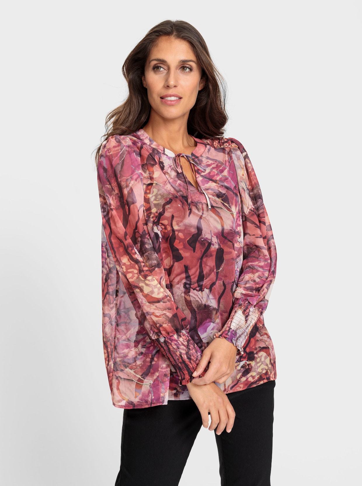 heine Blouse met print - bordeaux/rood bedrukt