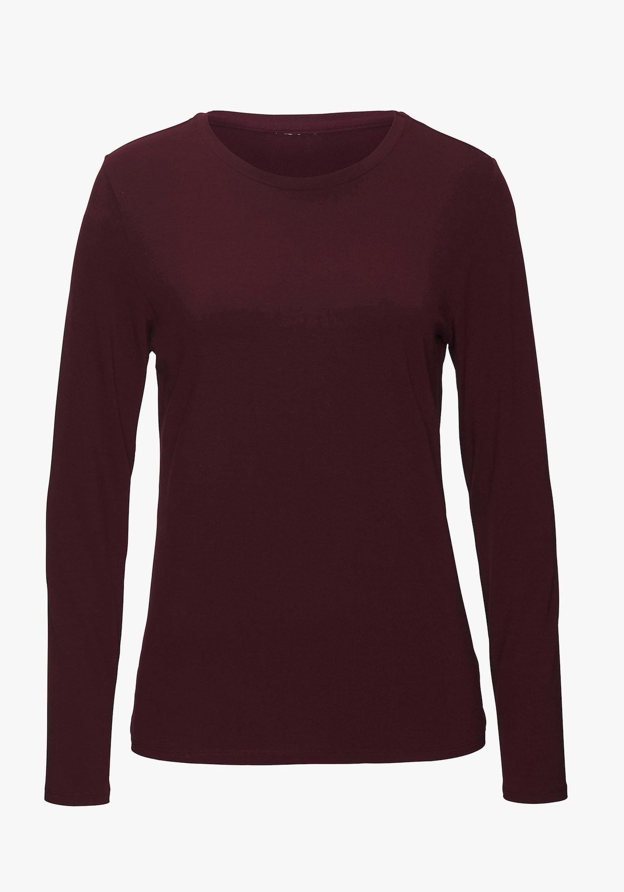 LASCANA Langarmshirt - aubergine, schwarz