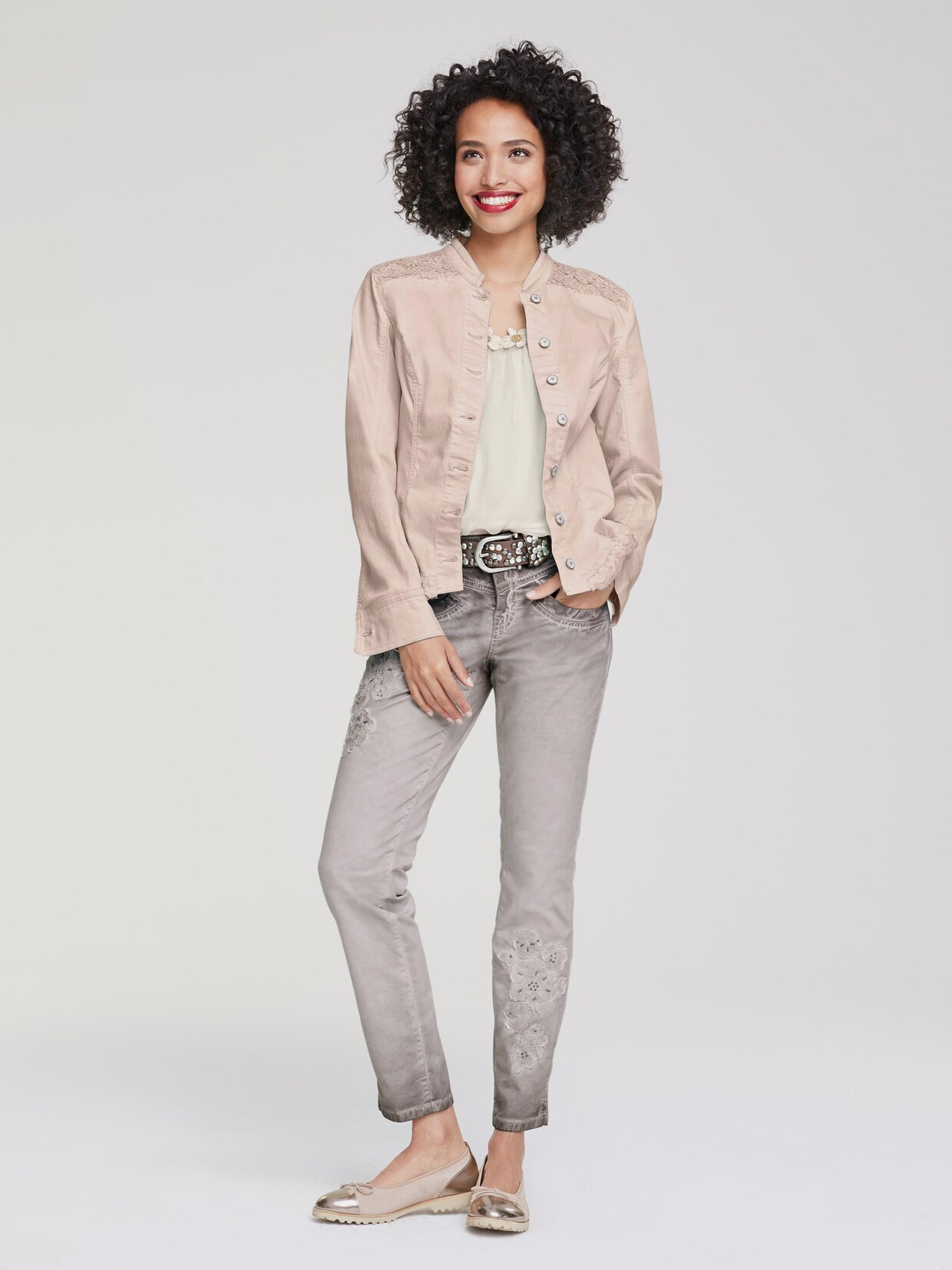 Linea Tesini Jeansjasje - roze