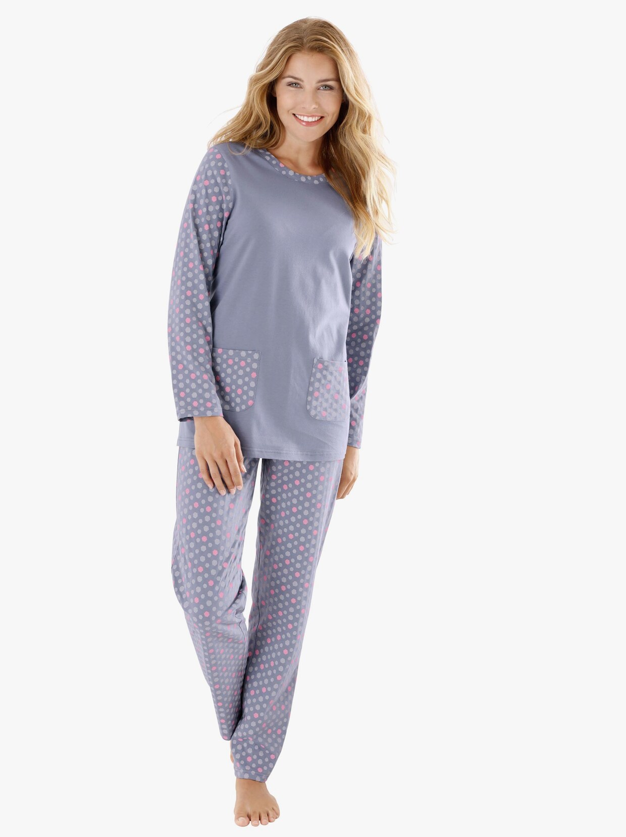 Pyjamas - lila, tryckt