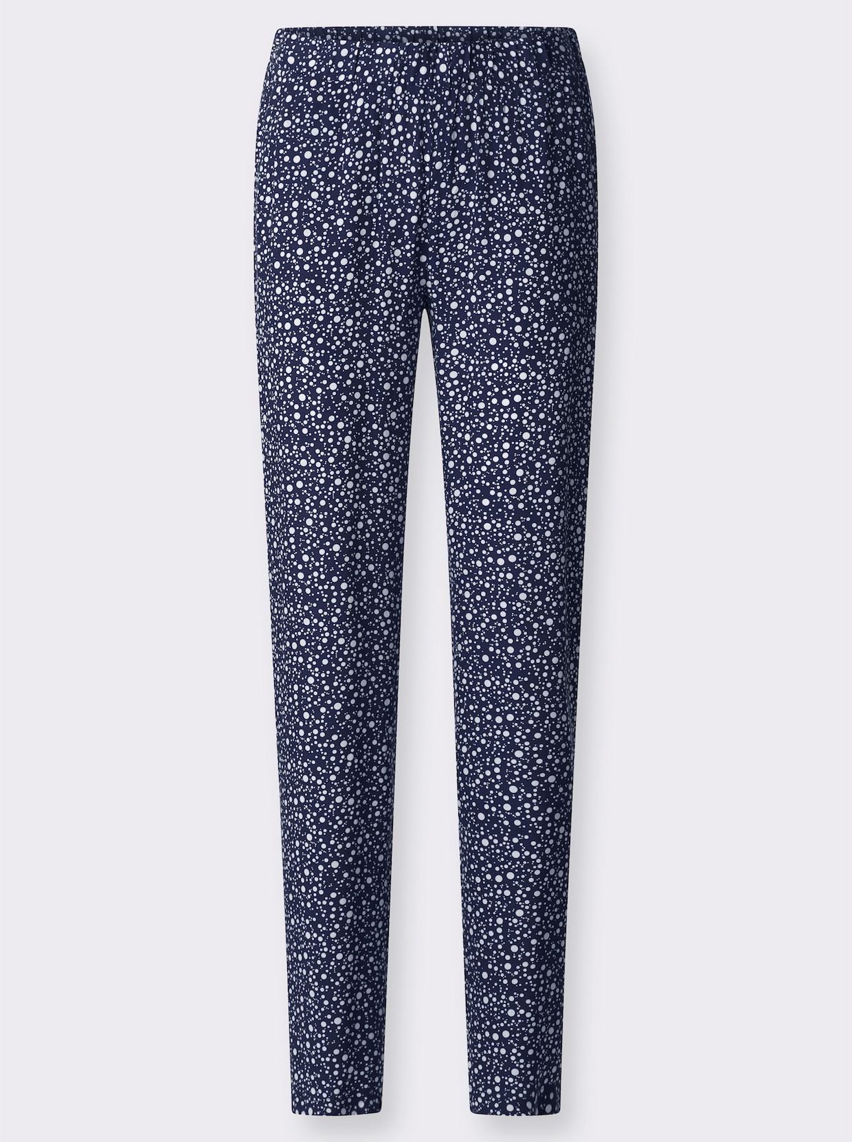 Schlupfhose mit Punktedessin - marine-weiß-bedruckt