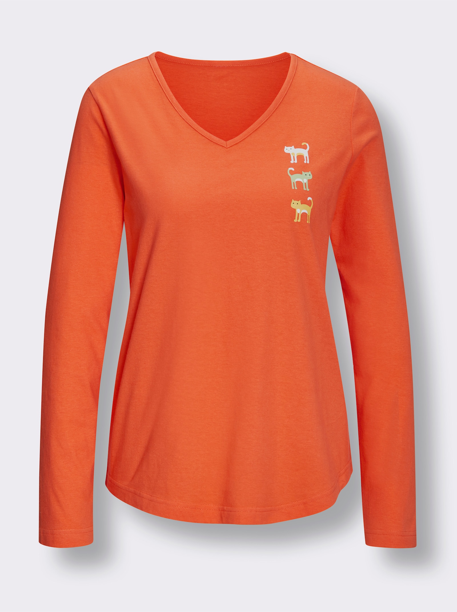 wäschepur Schlafanzug - orange-schwarz-bedruckt