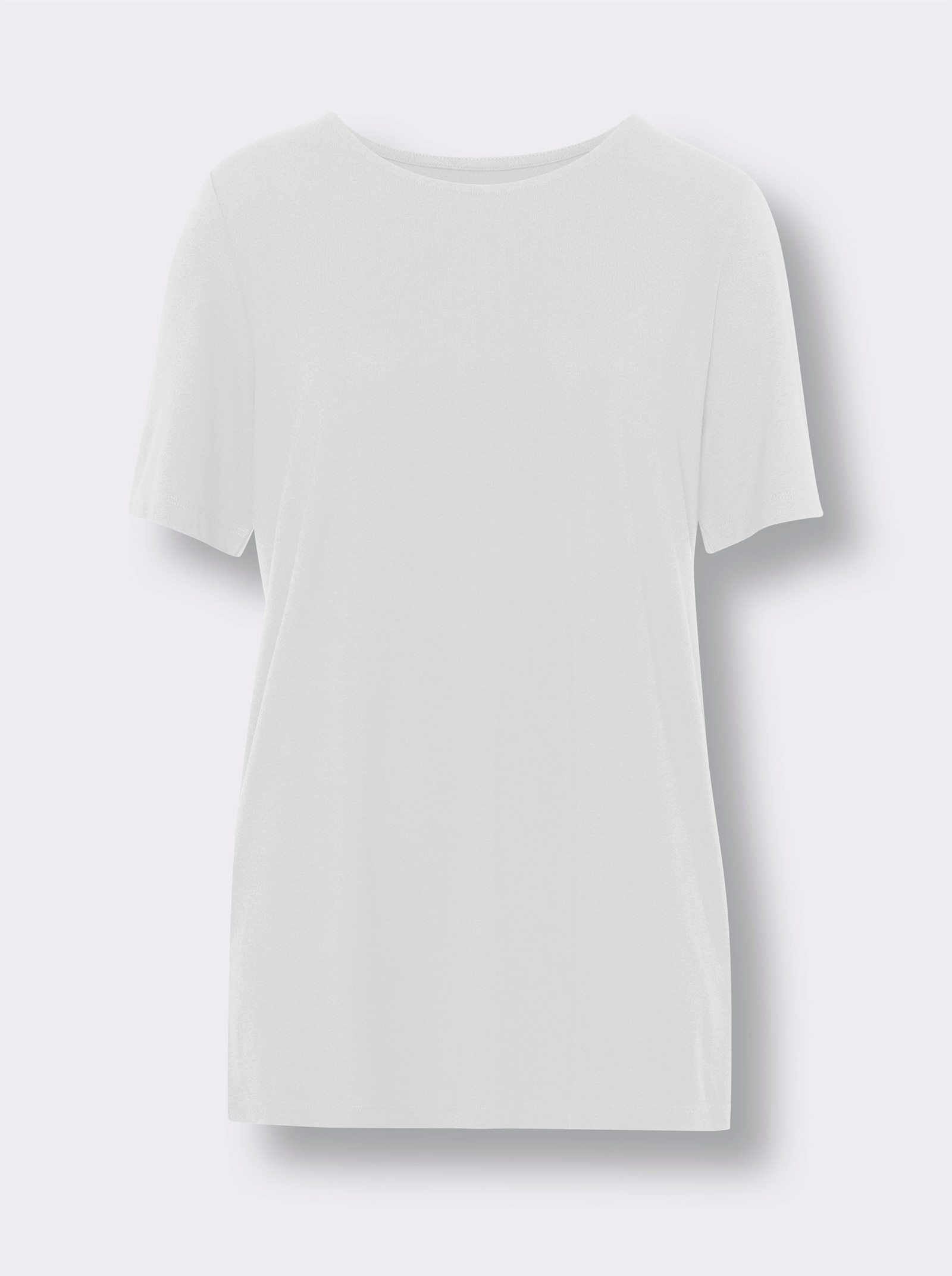 Lang shirt in A-lijn - wit