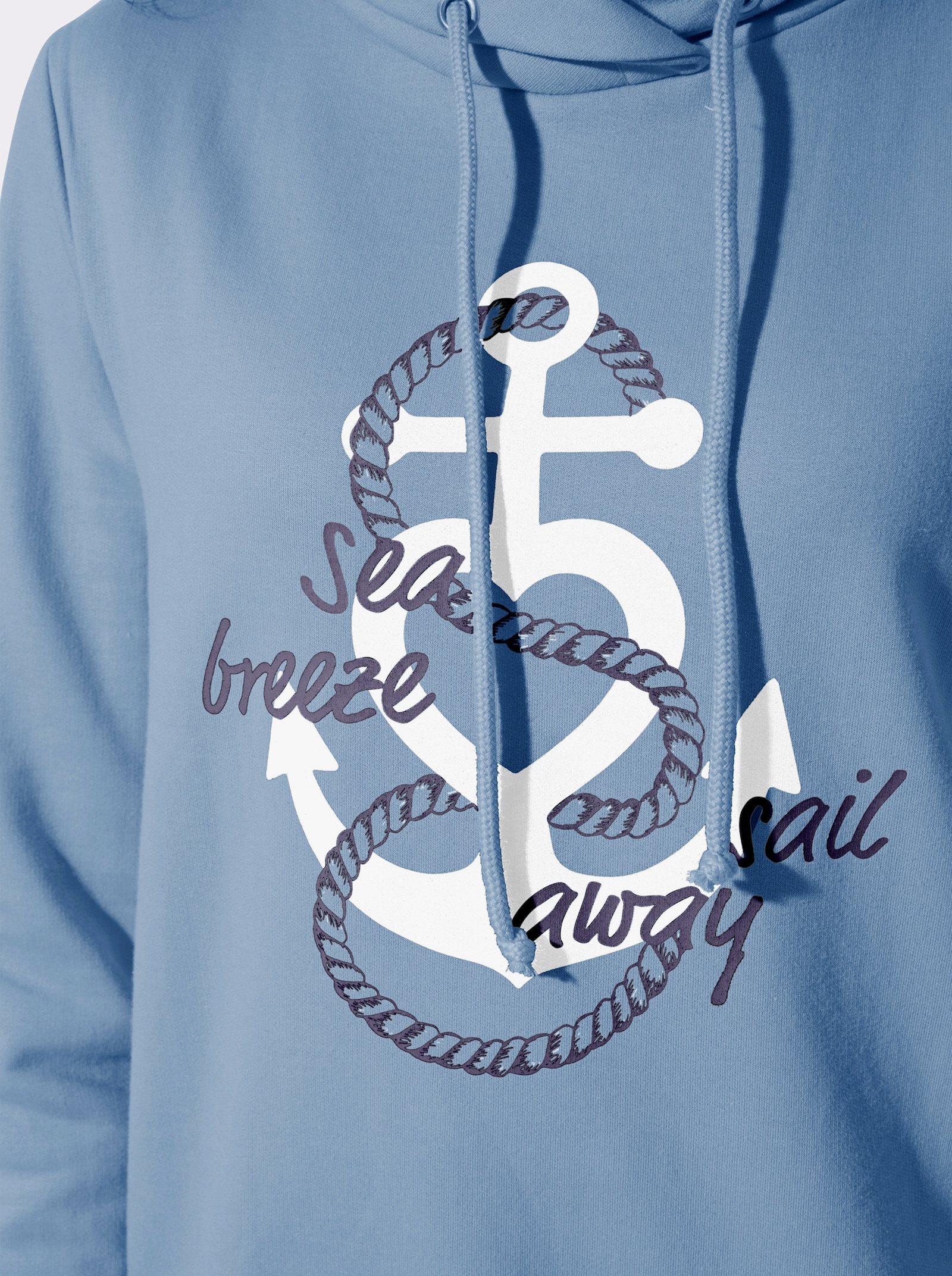 Sweatshirt mit weich angerauter Innenseite - himmelblau