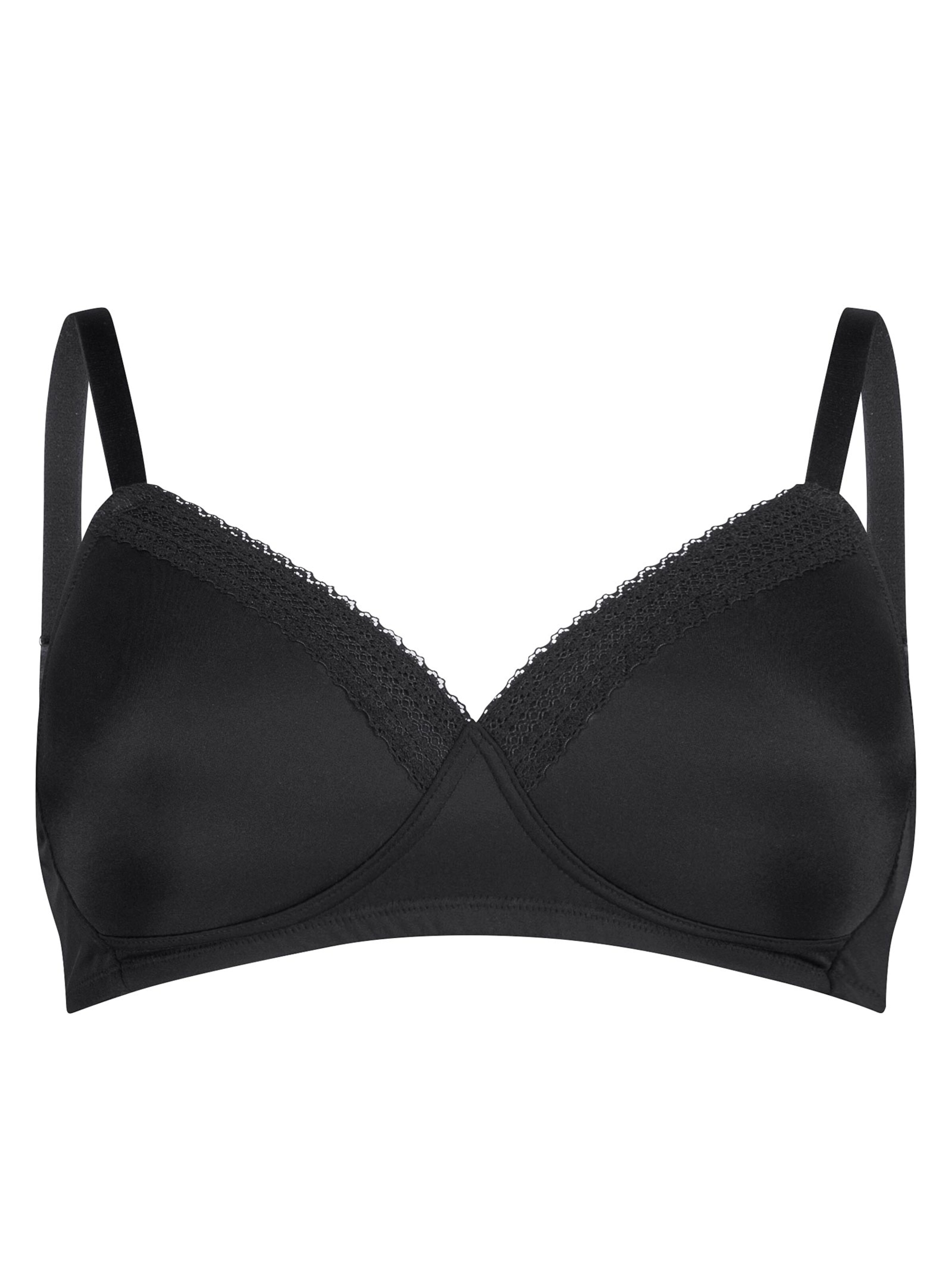 wäschepur Schalen-BH ohne Bügel - schwarz