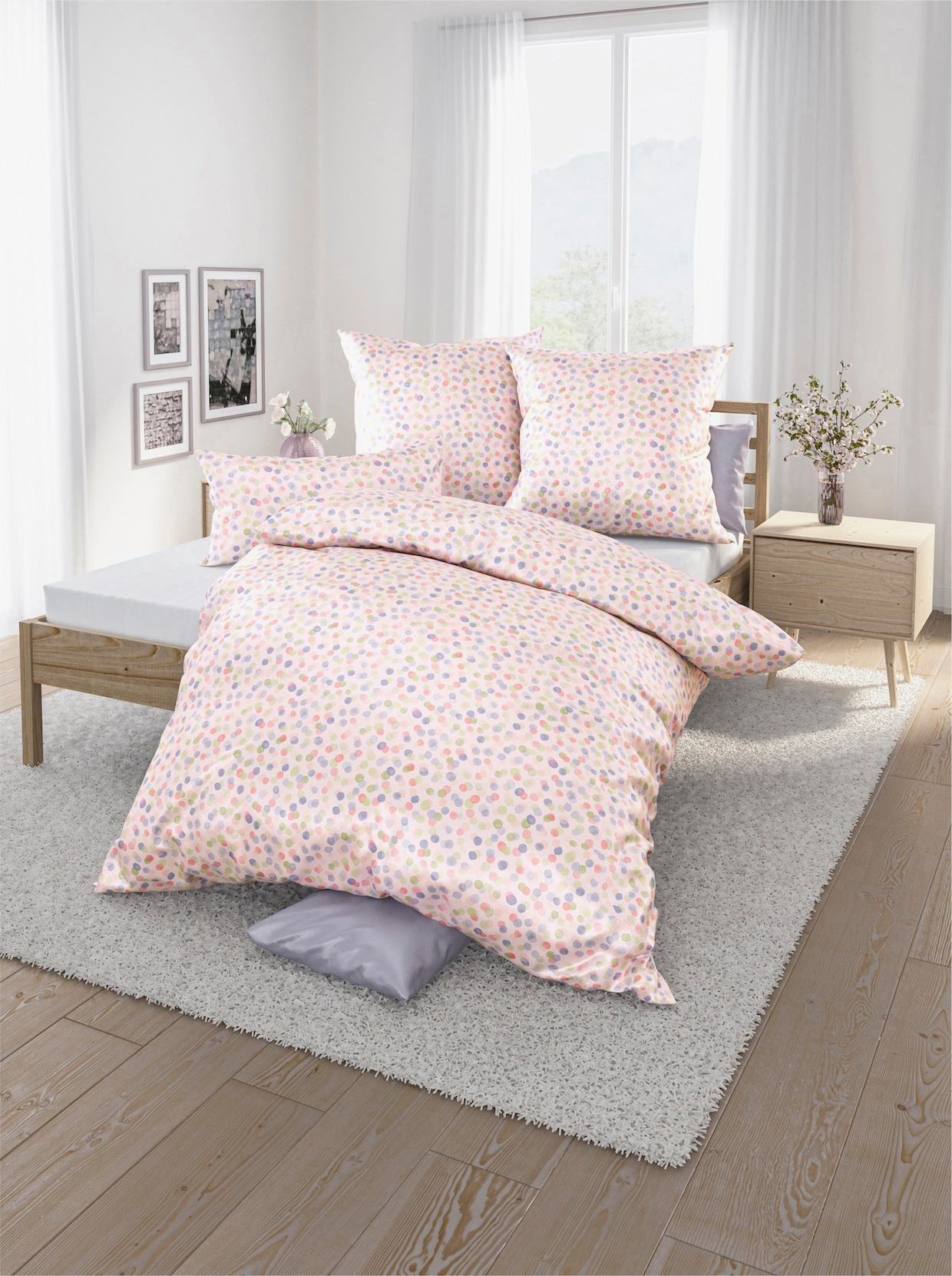 Dormisette Bedtextiel - roze geprint