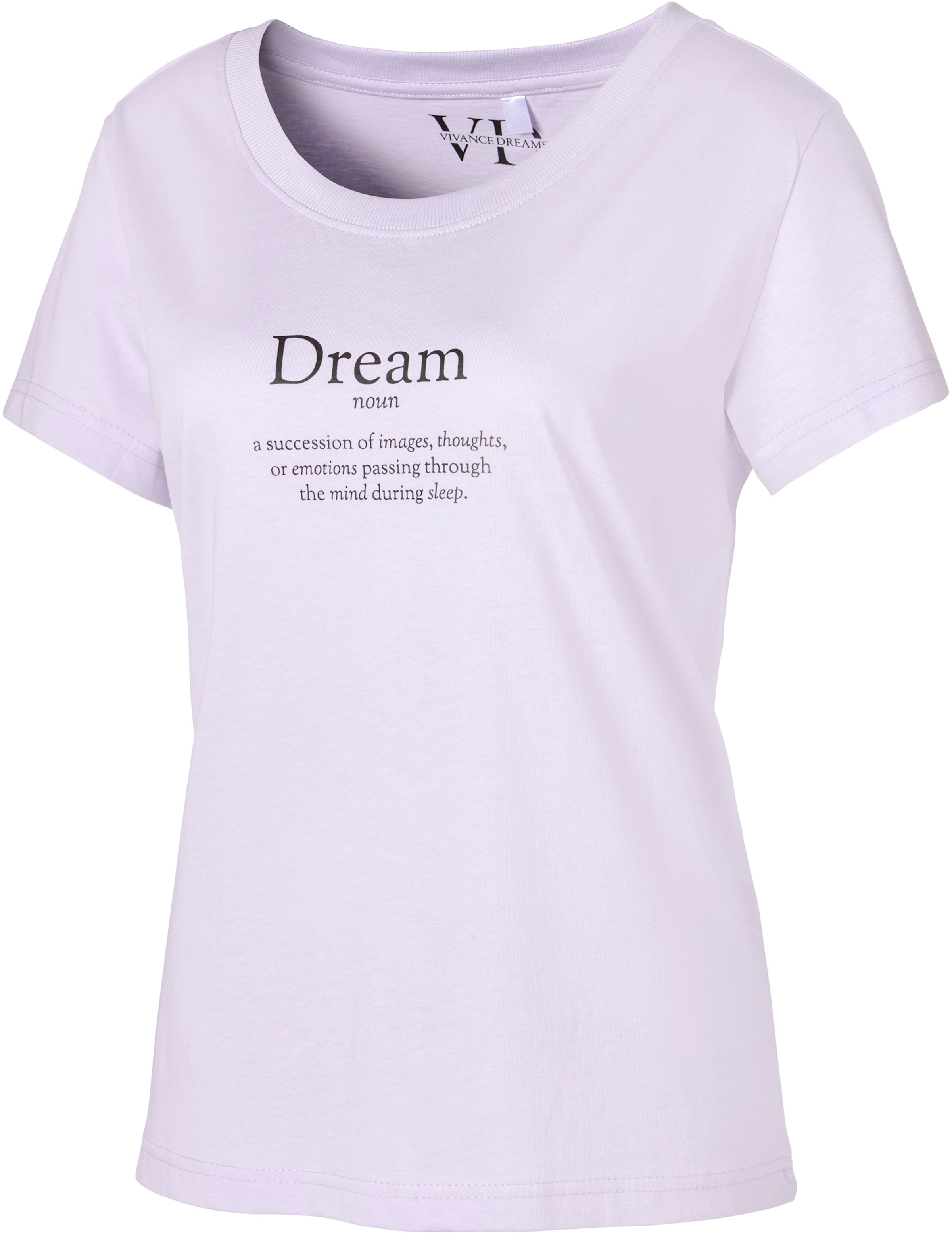 dreams  günstig Kaufen-Pyjamaoberteil in violett von Vivance Dreams. Pyjamaoberteil in violett von Vivance Dreams <![CDATA[Schlafshirt mit Rundhalsausschnitt und Rippbündchen in angenehmer Baumwollqualität.]]>. 
