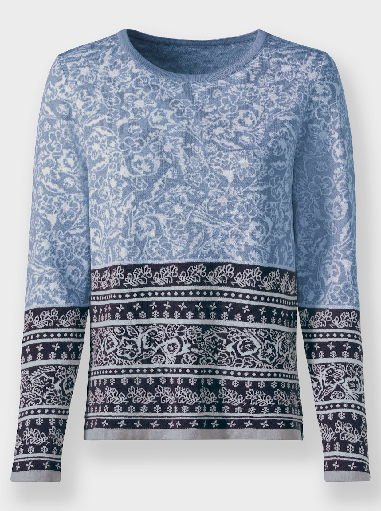 Pullover - bleu-marine-gemustert