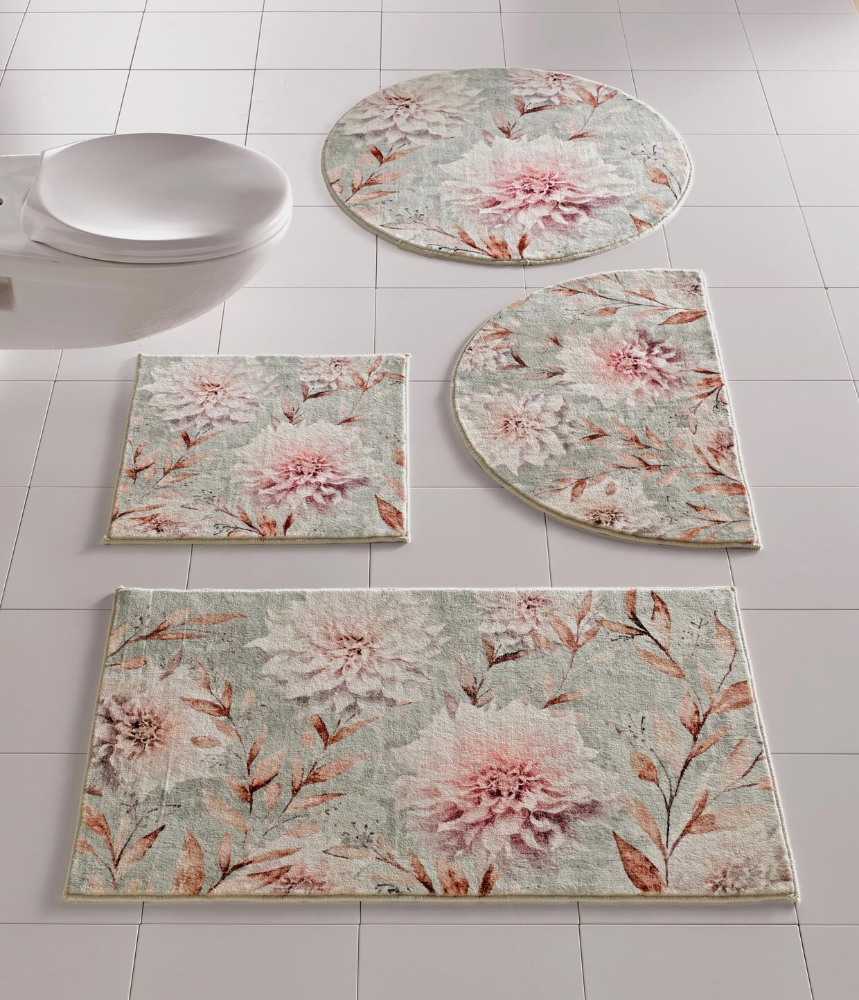 heine home Badgarnitur - grau + rosé