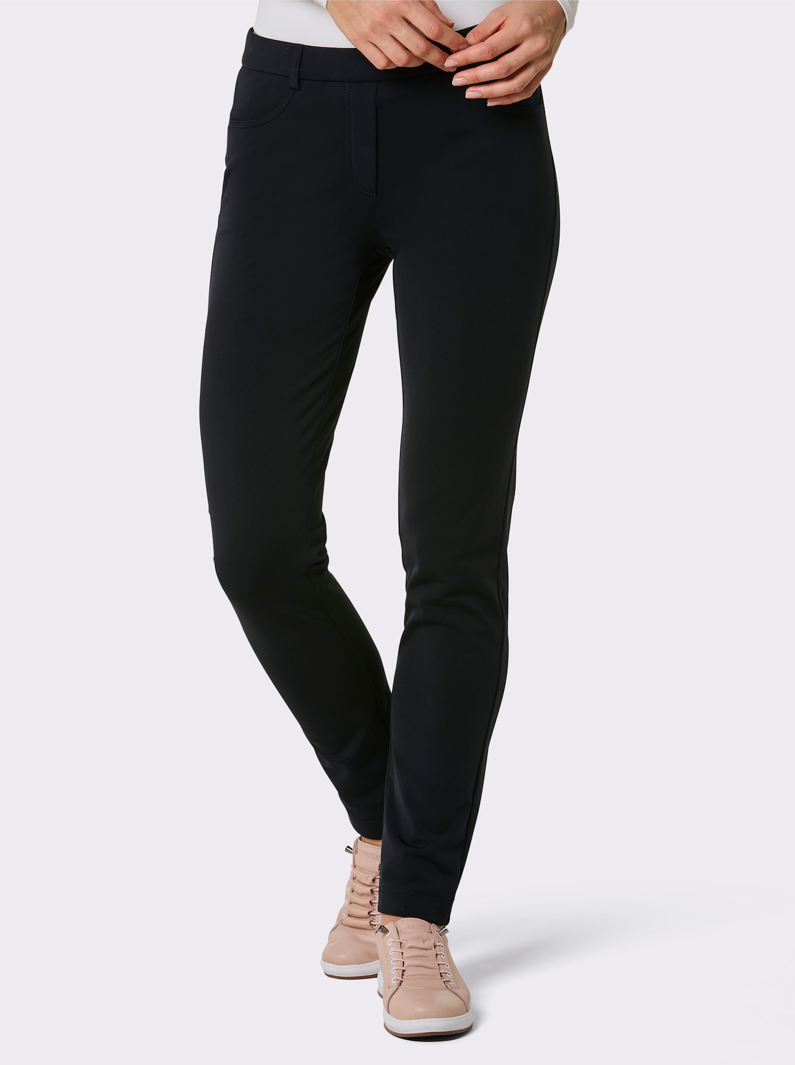 CREATION L PREMIUM Thermohose mit Stretch-Anteil - schwarz