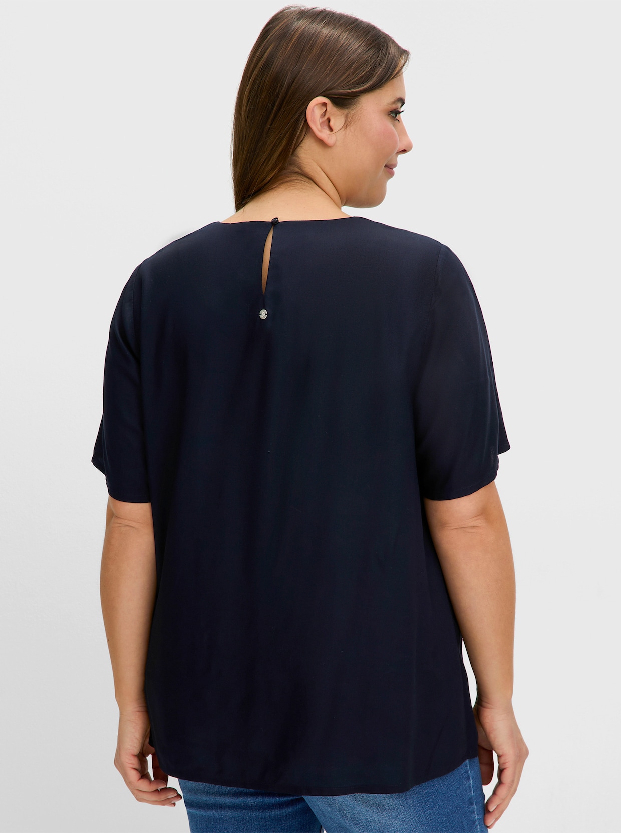 sheego Tunika in A-Linie - tiefblau