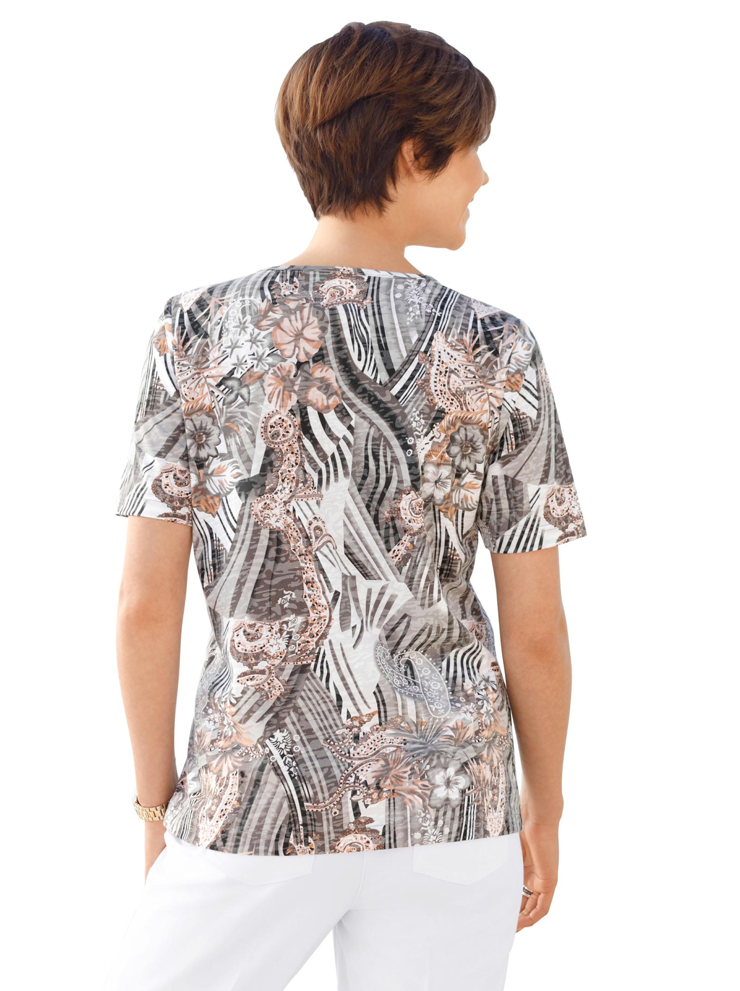 Shirt - taupe-gemustert