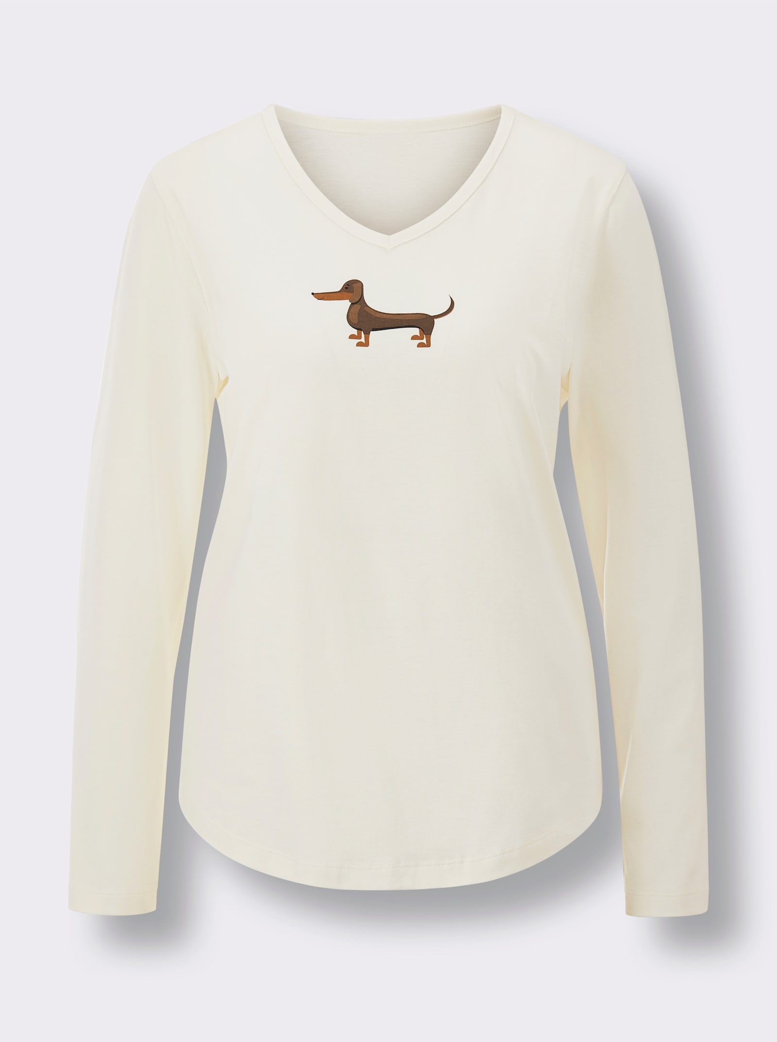 wäschepur Schlafanzug mit Hunde-Motiven - champagner-sesam-bedruckt