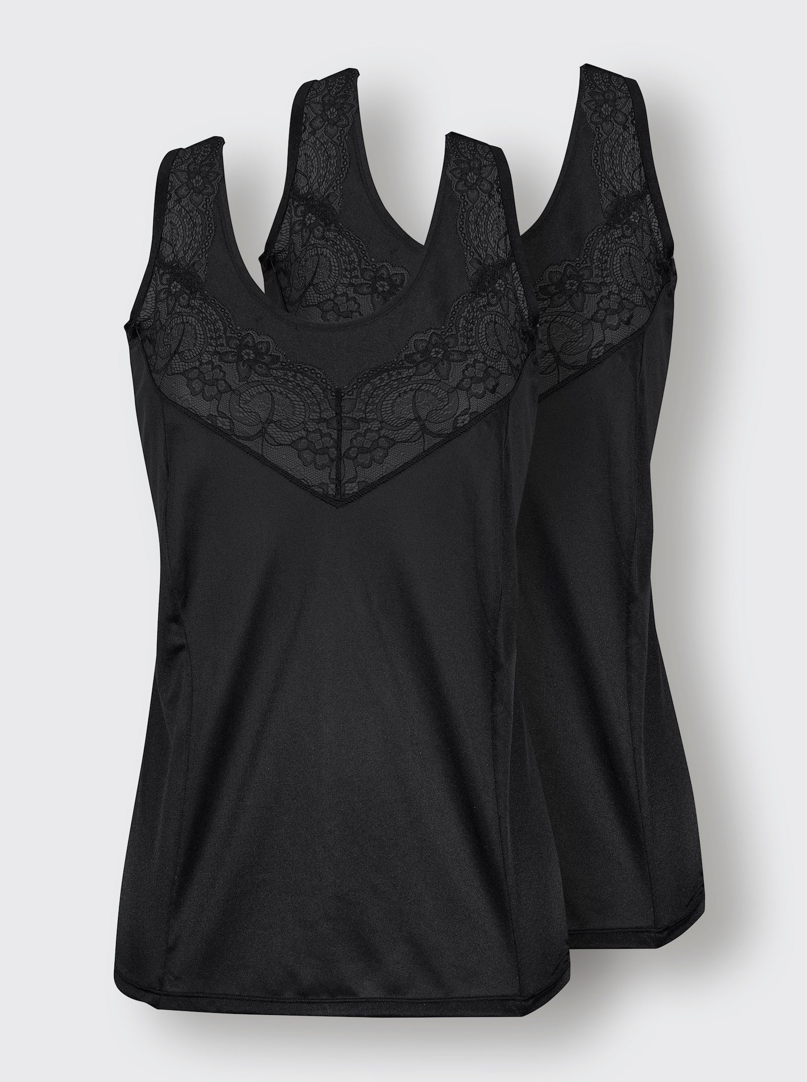 wäschepur Achselhemd - schwarz