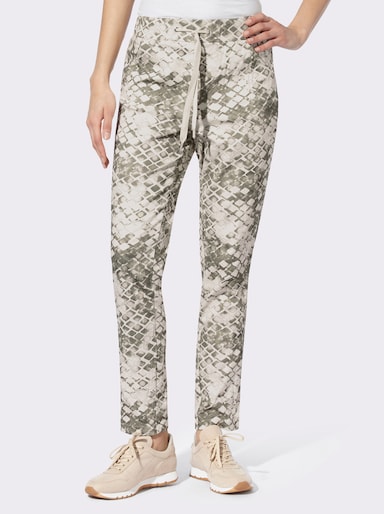 heine Pantalon imprimé - kaki-couleur ivoire imprimé