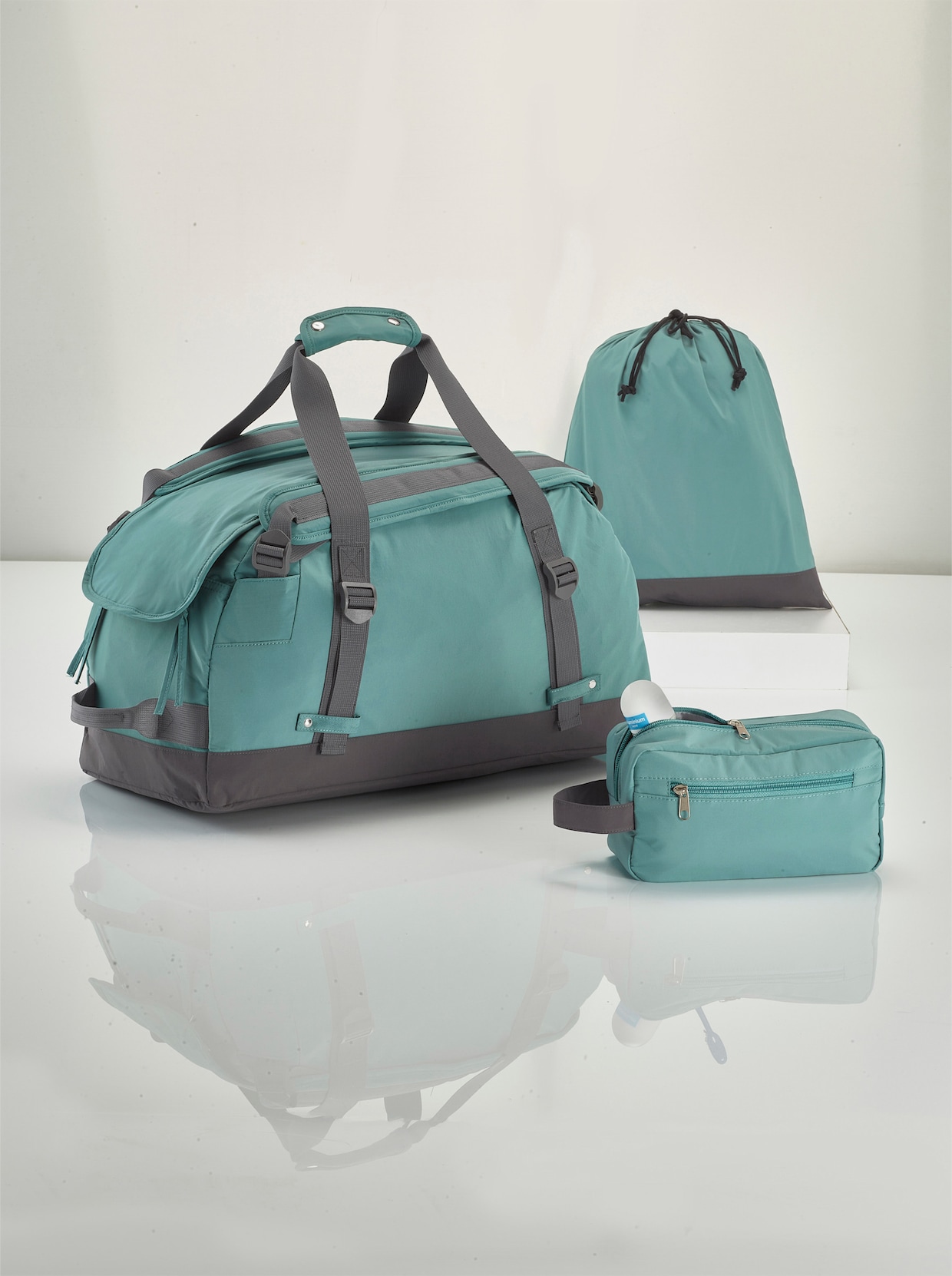 Taschen-Set, 3-tlg. - jade