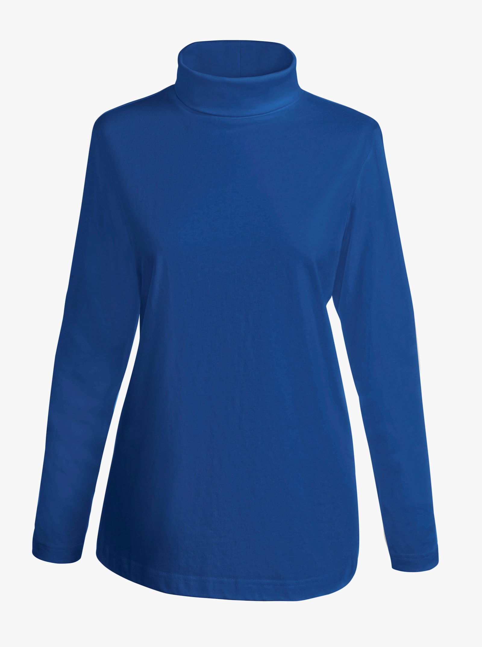 Tričko s rolákovým golierom a dlhými rukávmi - Kráľovská modrá