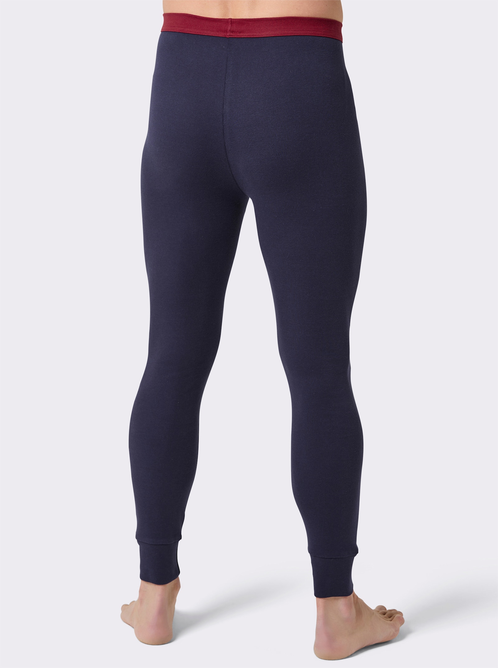 wäschepur men Hose lang - marine + dunkelrot