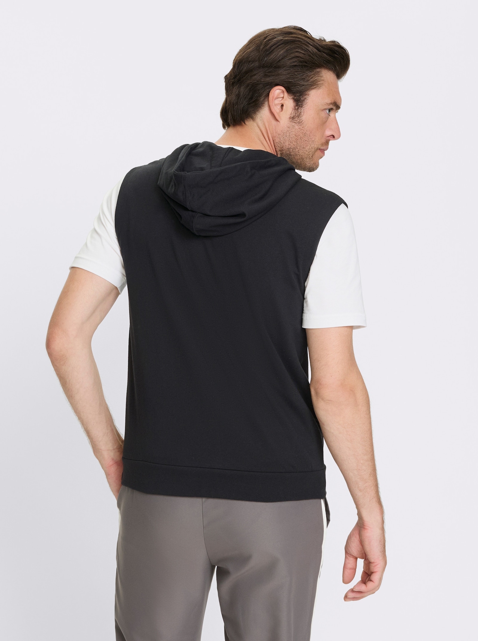 Catamaran Sports Sweatweste mit weitenregulierbarer Kapuze - schwarz