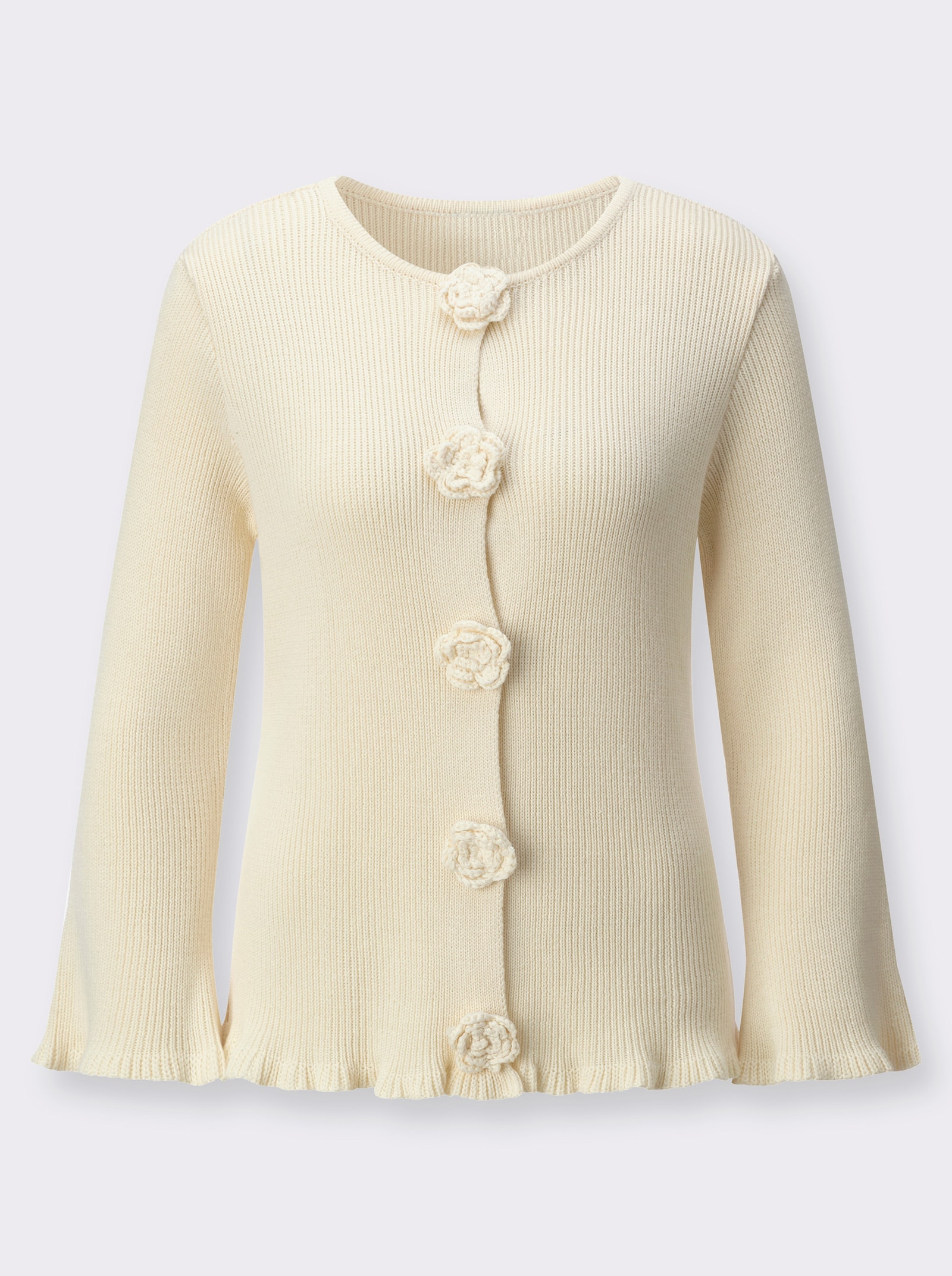 Cardigan mit Viskose - champagner