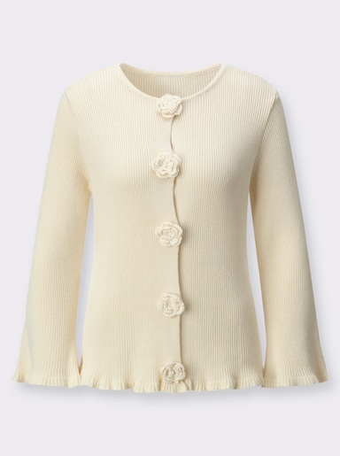 Cardigan mit Viskose - champagner