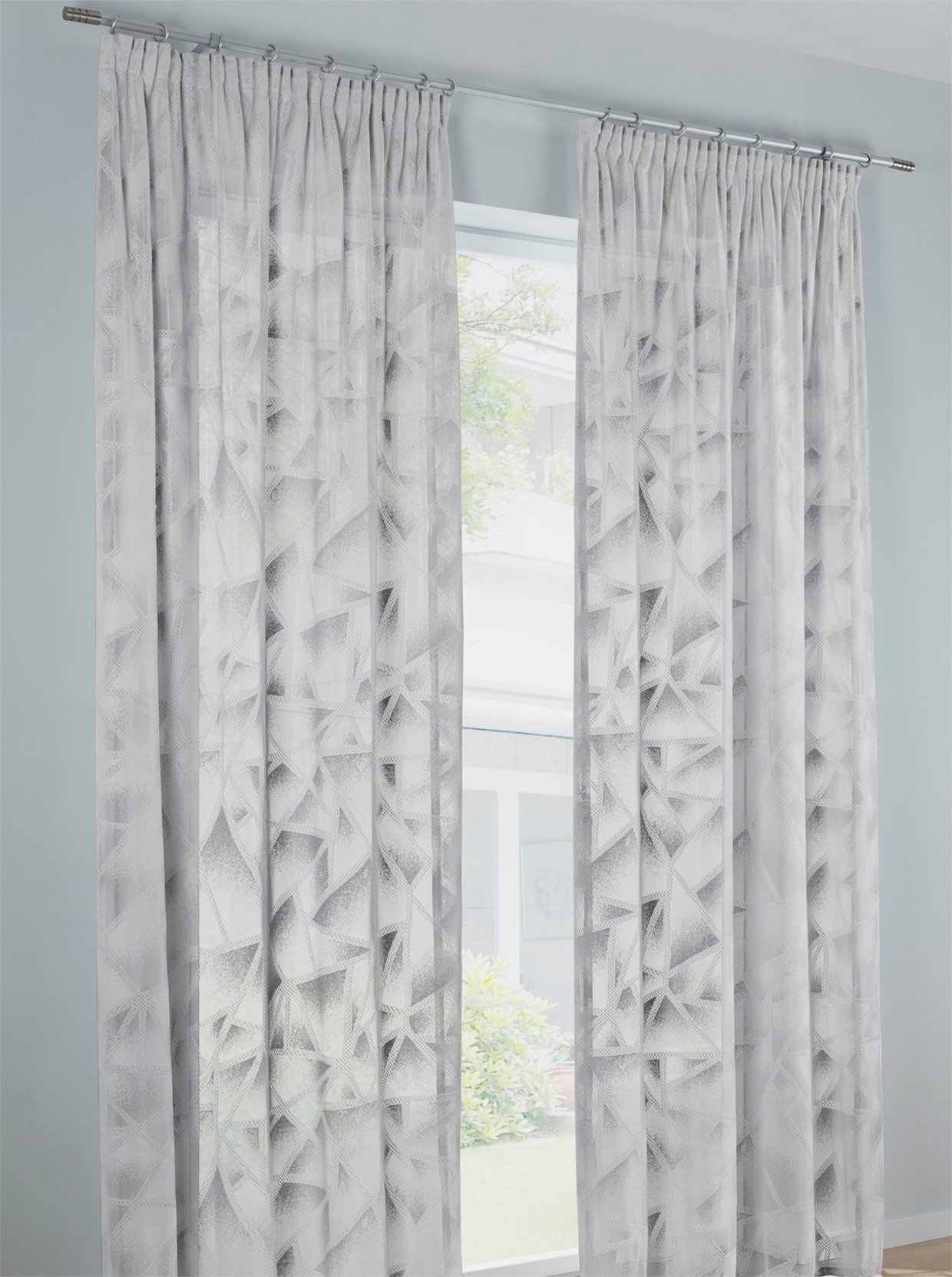 heine home Decor. vitrage - lichtgrijs