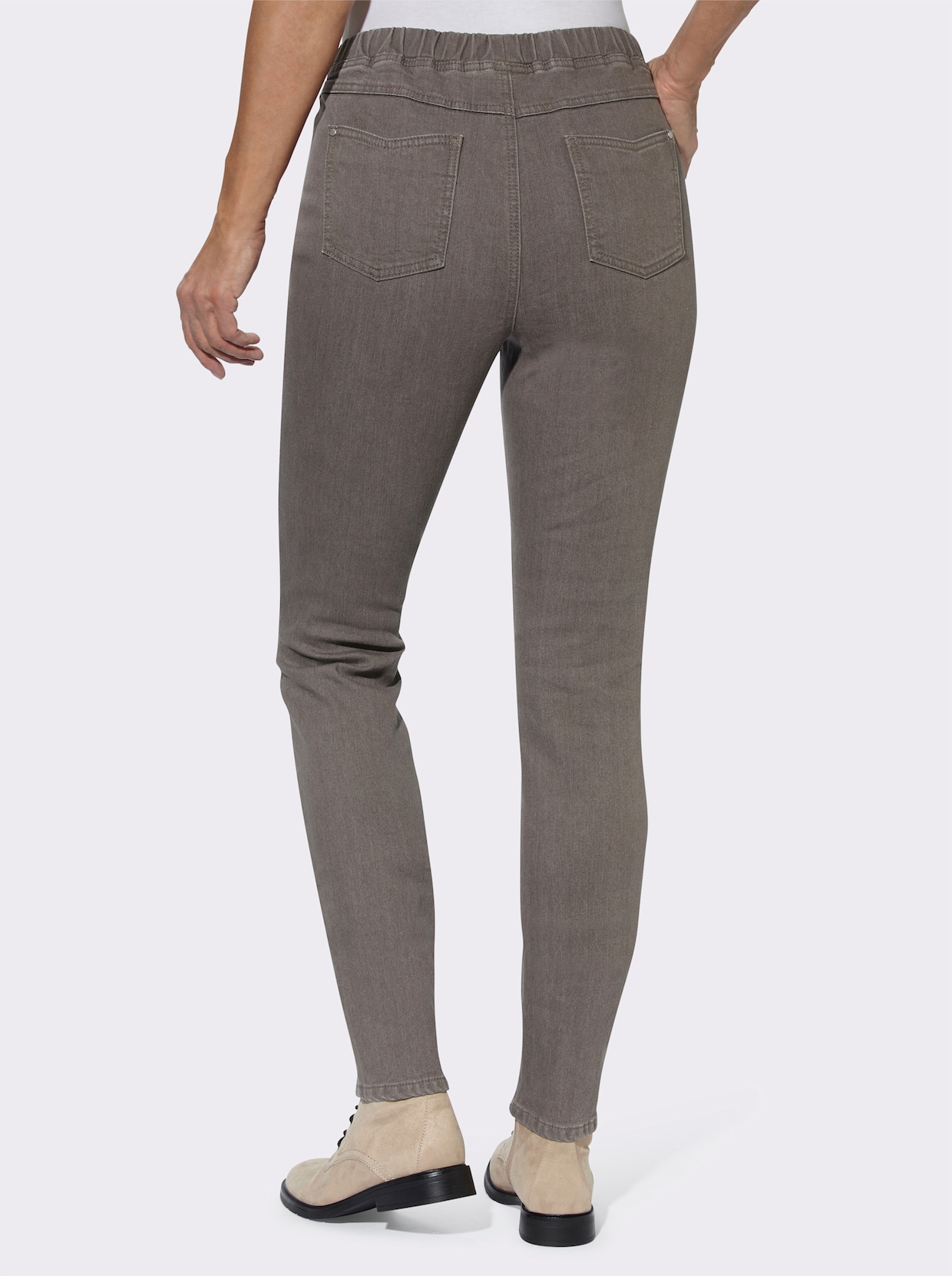 Thermo-Jeans - taupe-denim