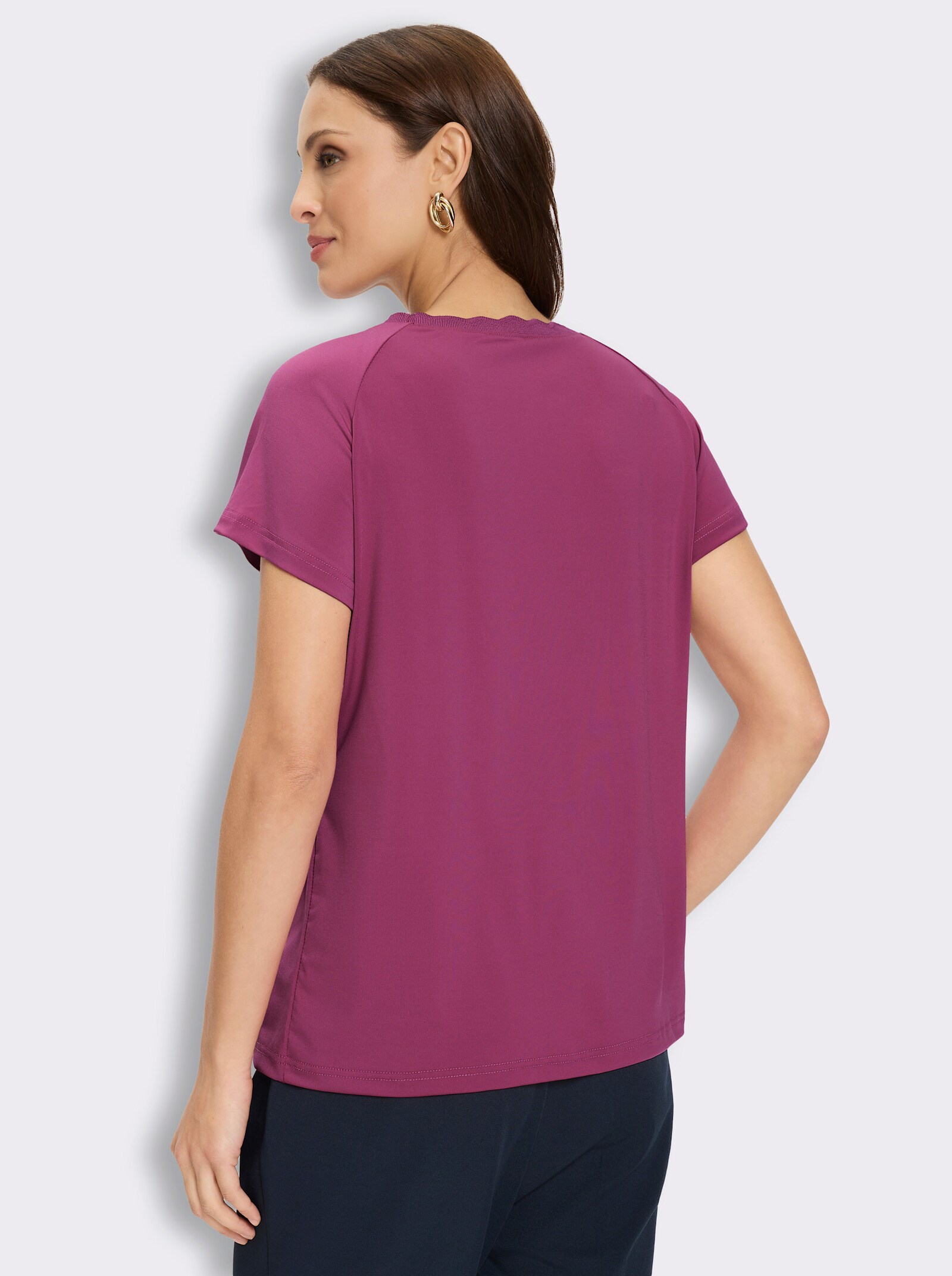Kurzarmshirt mit gebogten Kanten - erika