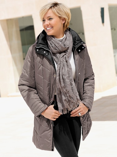 Steppjacke in Microfaser-Qualität, pflegeleicht - taupe