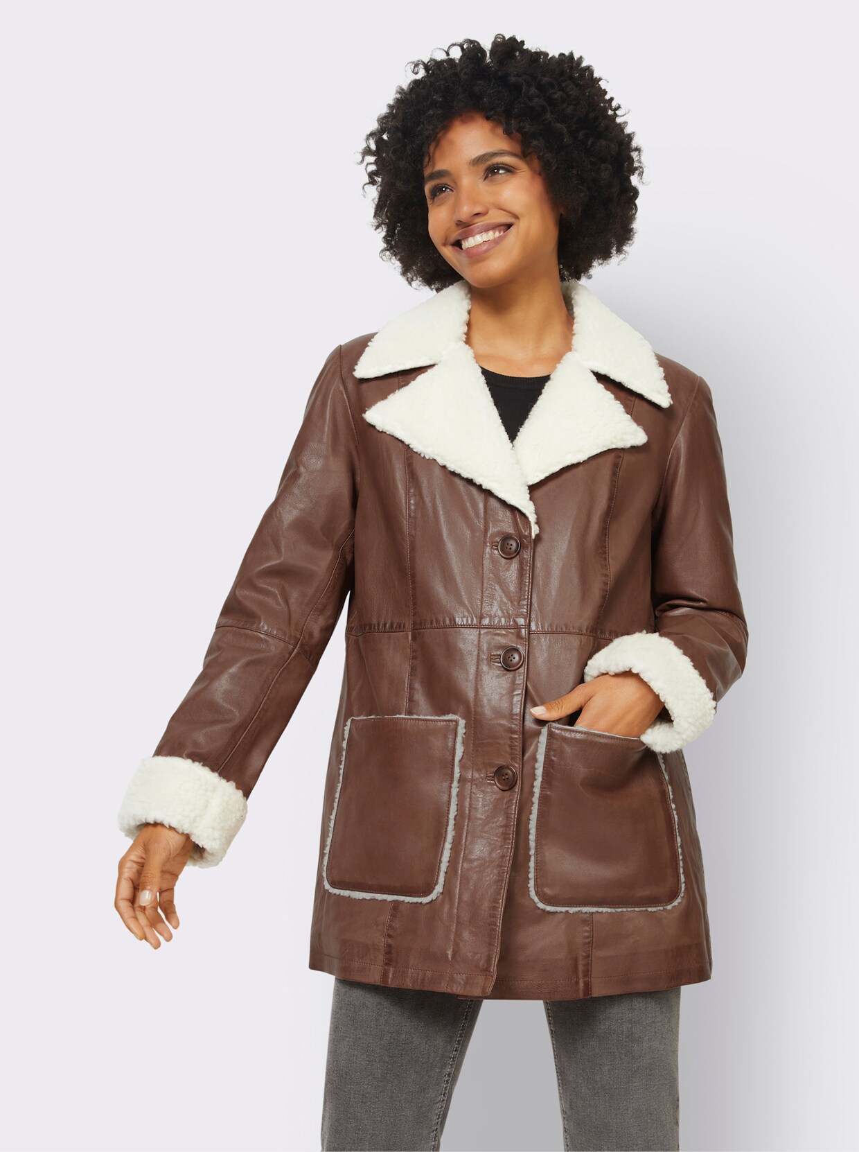 heine Leren jas - cognac