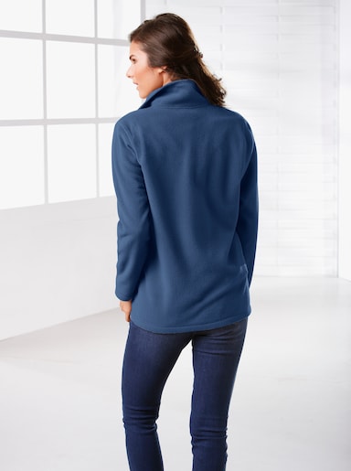 Fleecejacke mit zwei Taschen - nachtblau