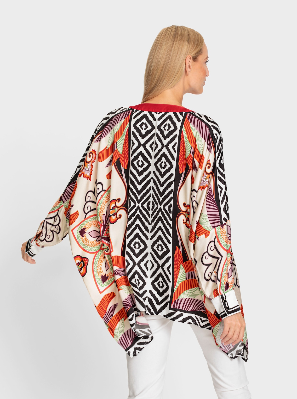 heine Tuniek met print - champagne/rood bedrukt