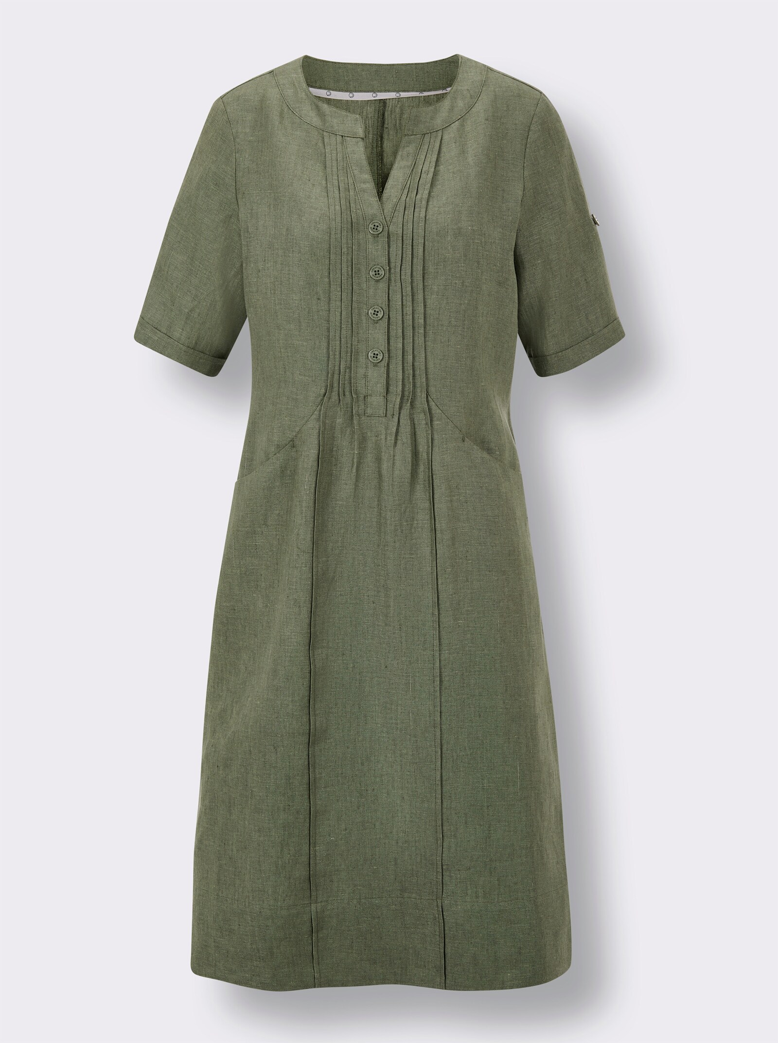 CREATION L PREMIUM Sommerkleid - khaki-meliert